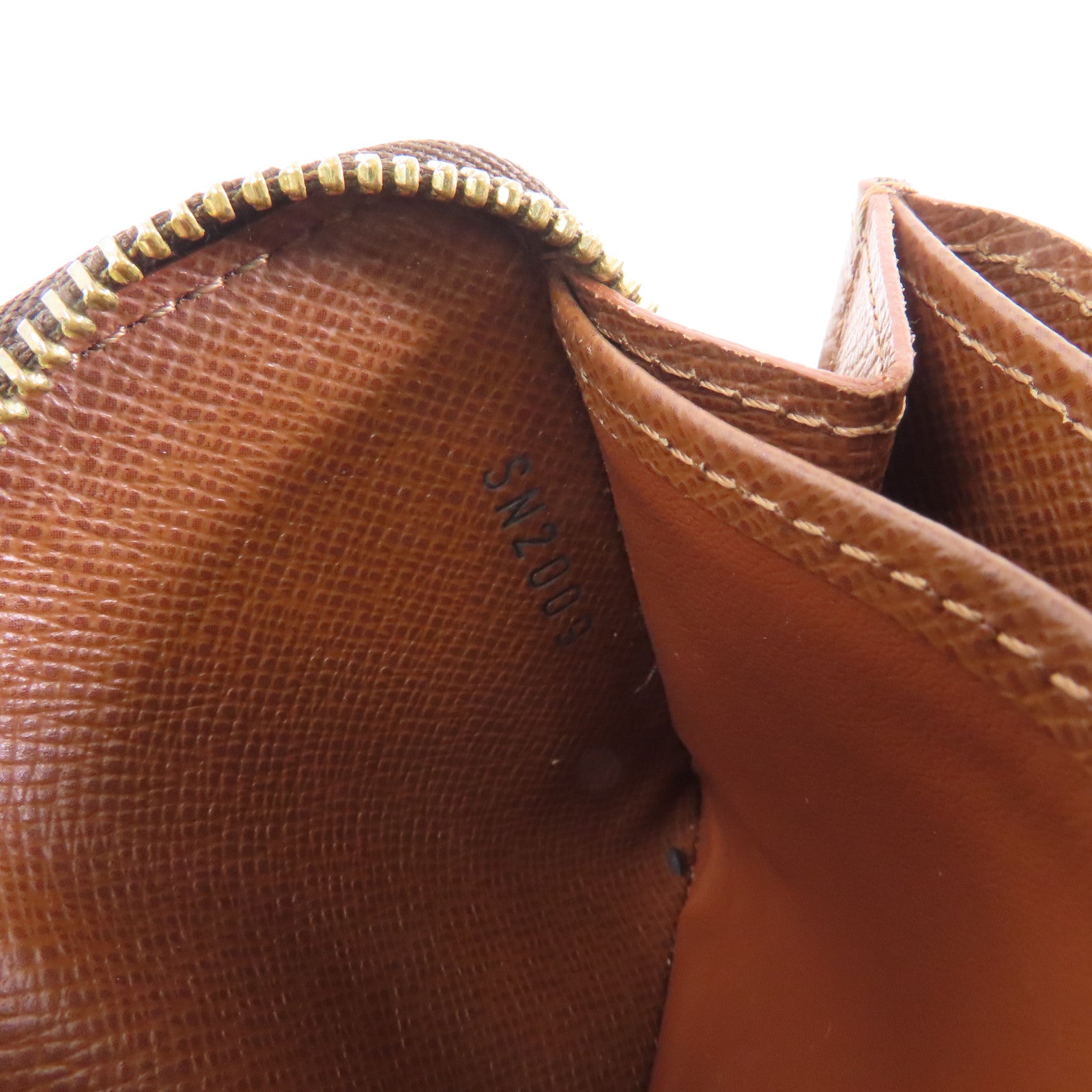 LOUIS VUITTON Monogram Zippy Coin Case金扣零錢包棕色
