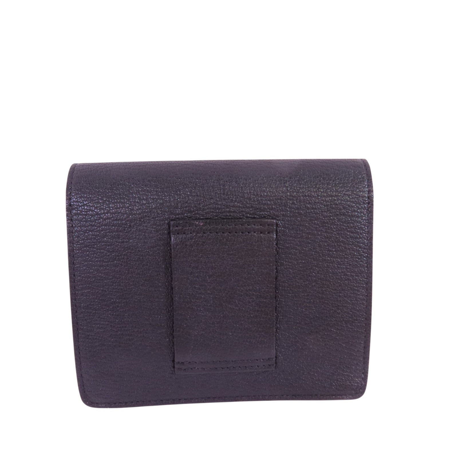 HERMES Chevre皮革Roulis Slim金扣短錢包