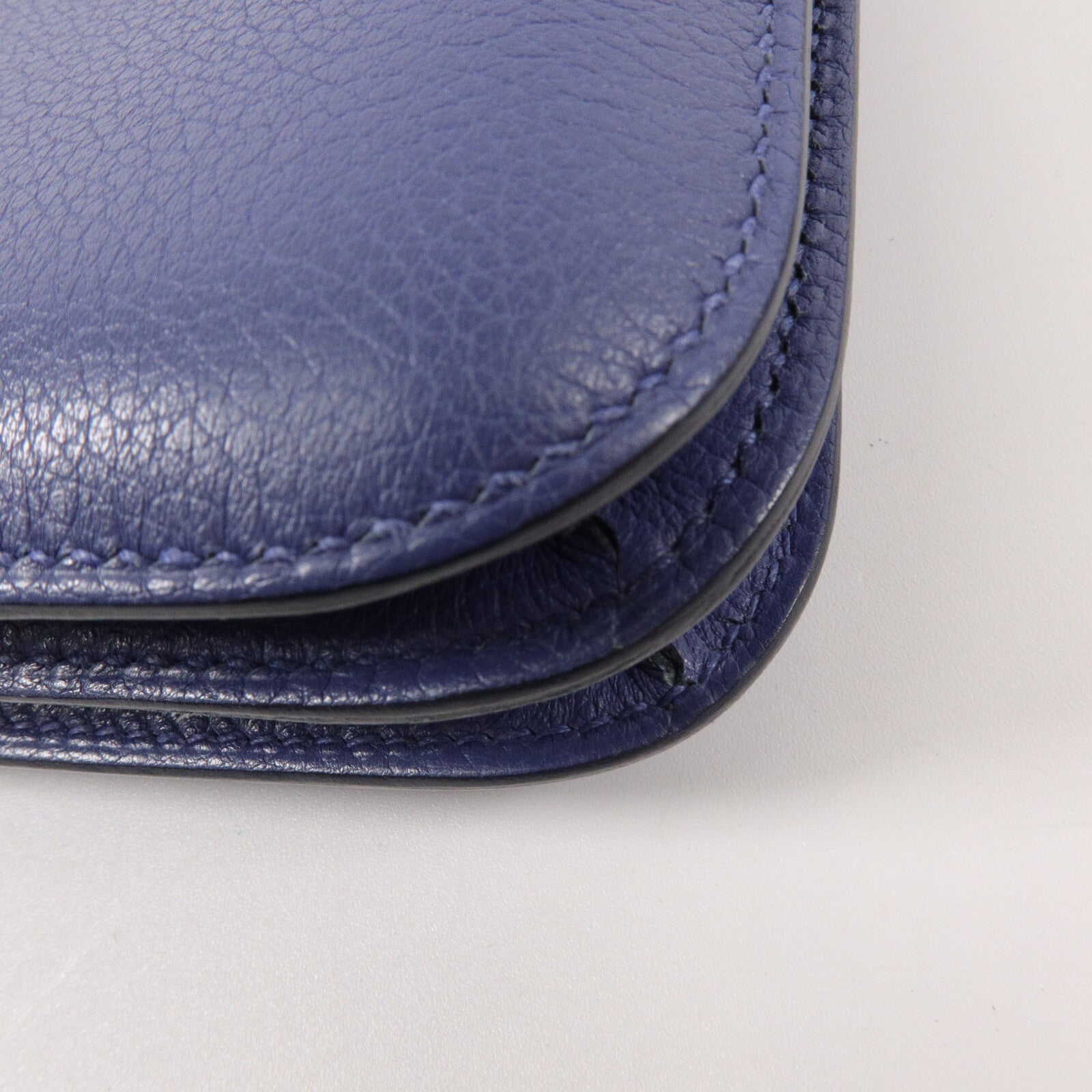 HERMES Evercolor皮革Constance Mini肩背袋Blue Brighton