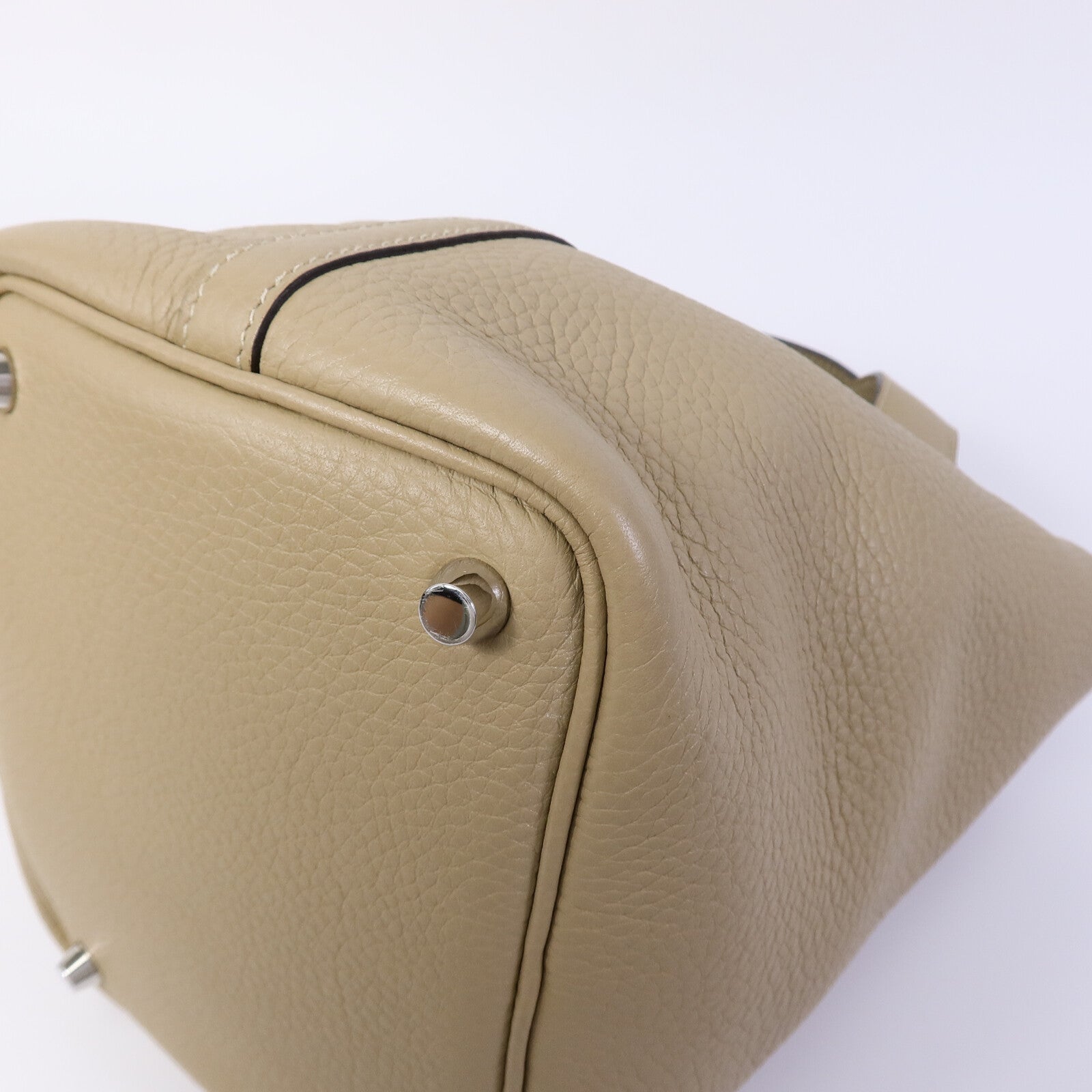 HERMES Clemence皮革Picotin PM手挽袋Trench
