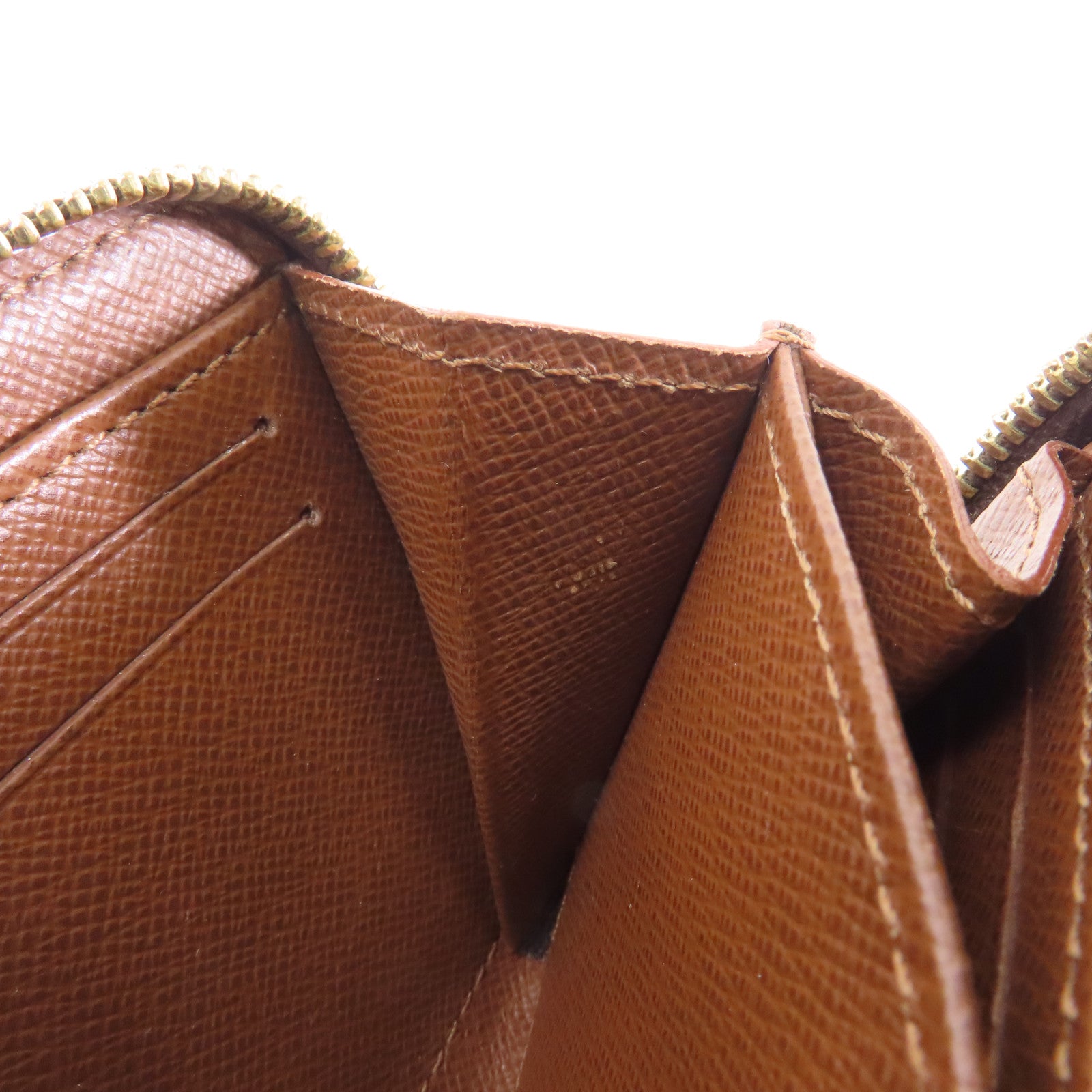 LOUIS VUITTON Monogram Zippy Coin Case金扣零錢包棕色
