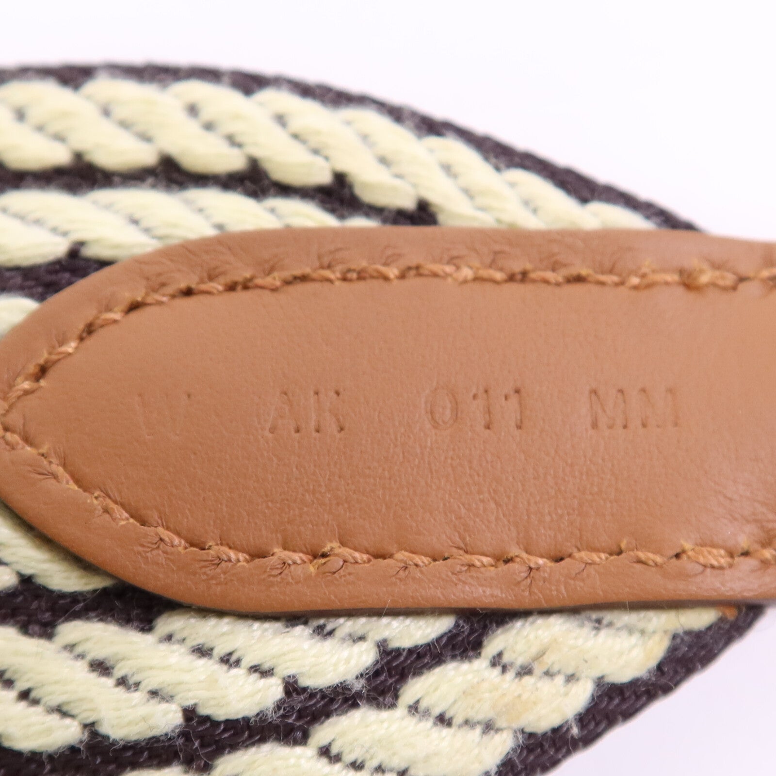 HERMES 帆布Hermes Shoulder Strap金扣掛飾Brown