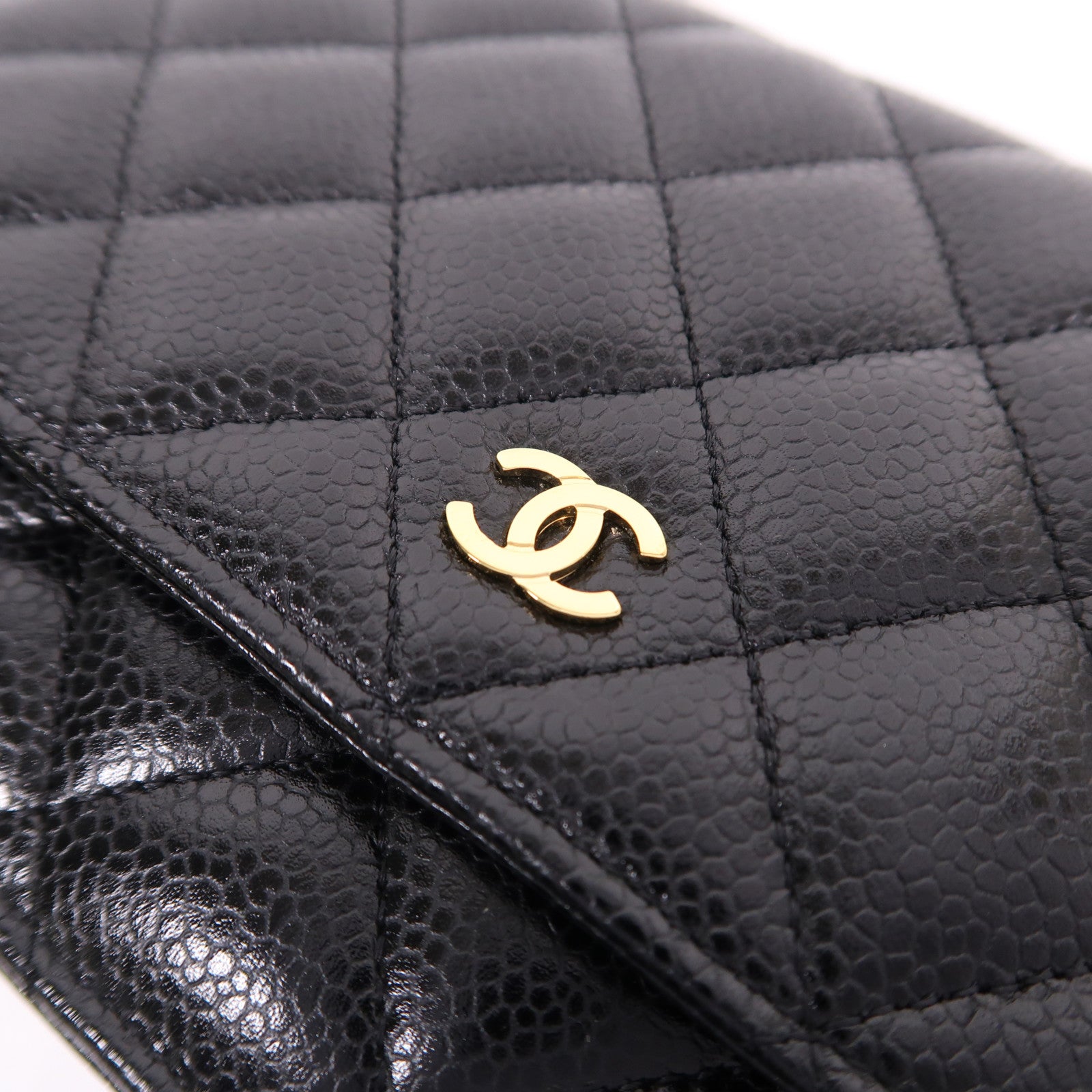 CHANEL 牛皮皮革WOC Wallet On Chain金扣鏈帶肩背袋