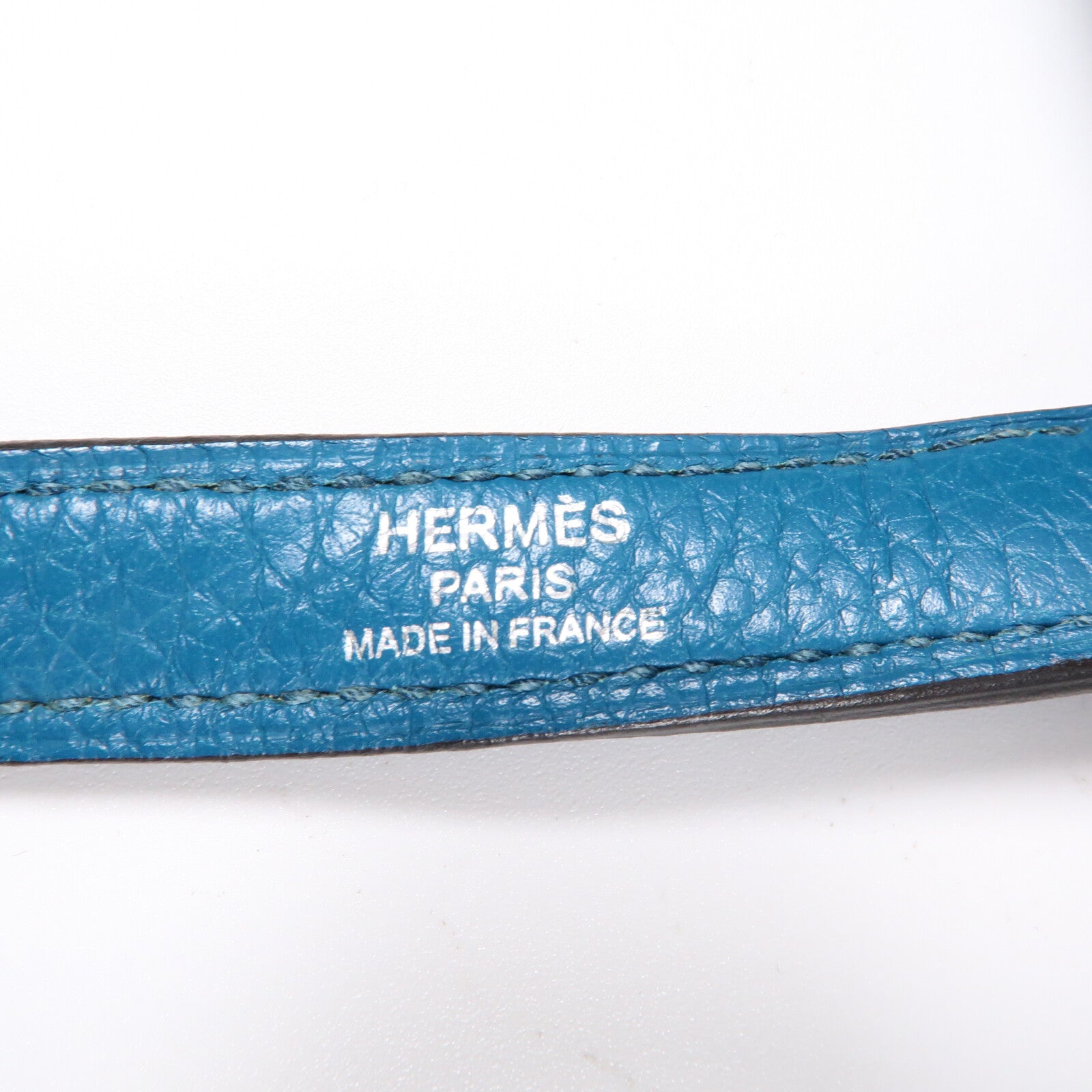 HERMES Clemence皮革Bolide 31銀扣手挽袋Bleu Izmir