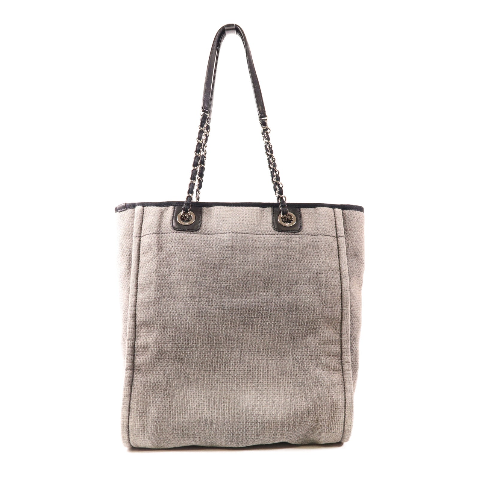 CHANEL 【激減優惠】帆布Tote Bag銀扣肩背袋