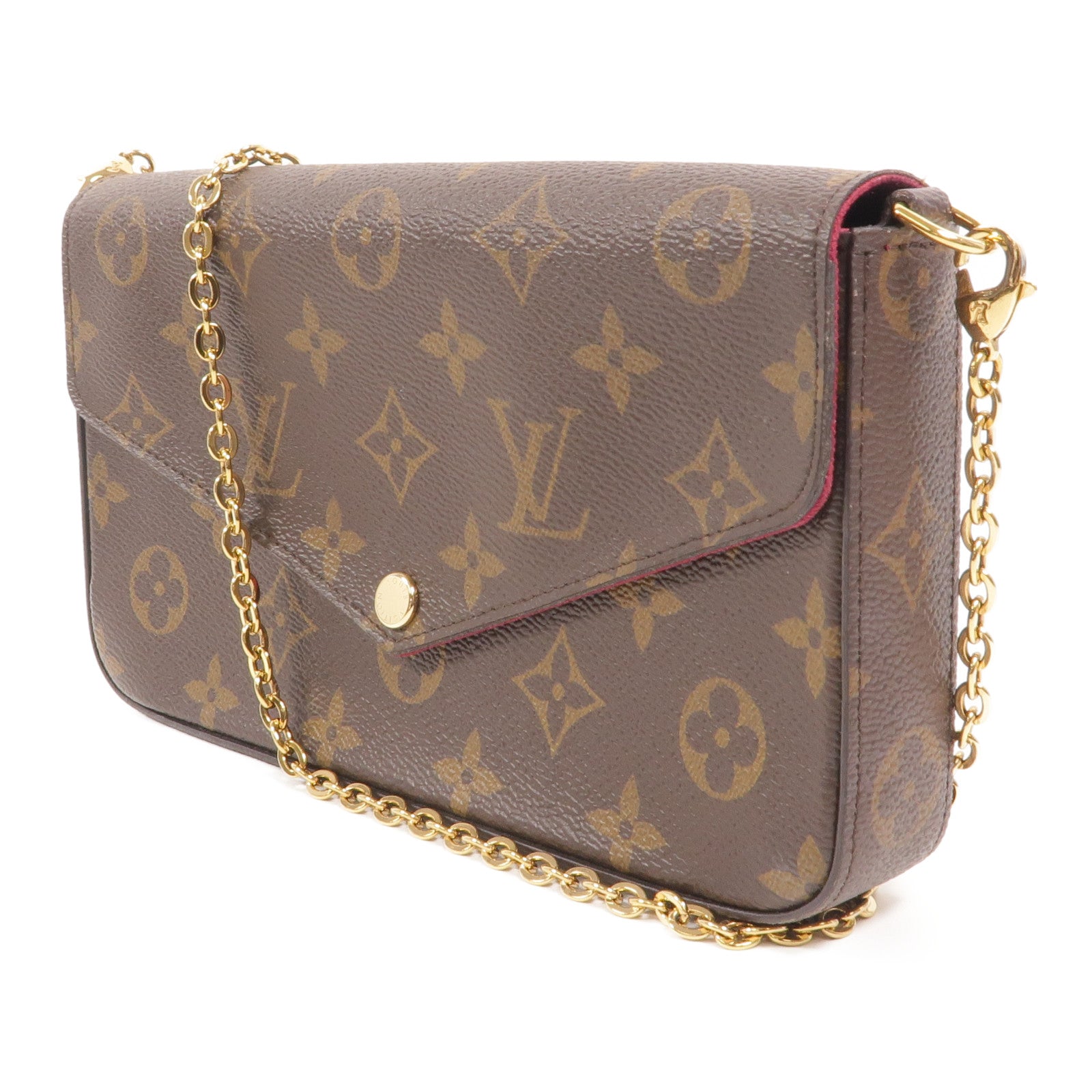 LOUIS VUITTON Monogram Pochette Felicie鏈帶肩背袋