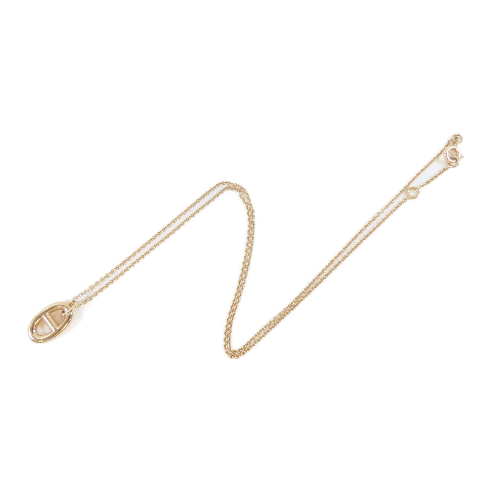 HERMES 18K玫瑰金Farandole Pendant Necklace項鍊#40cm