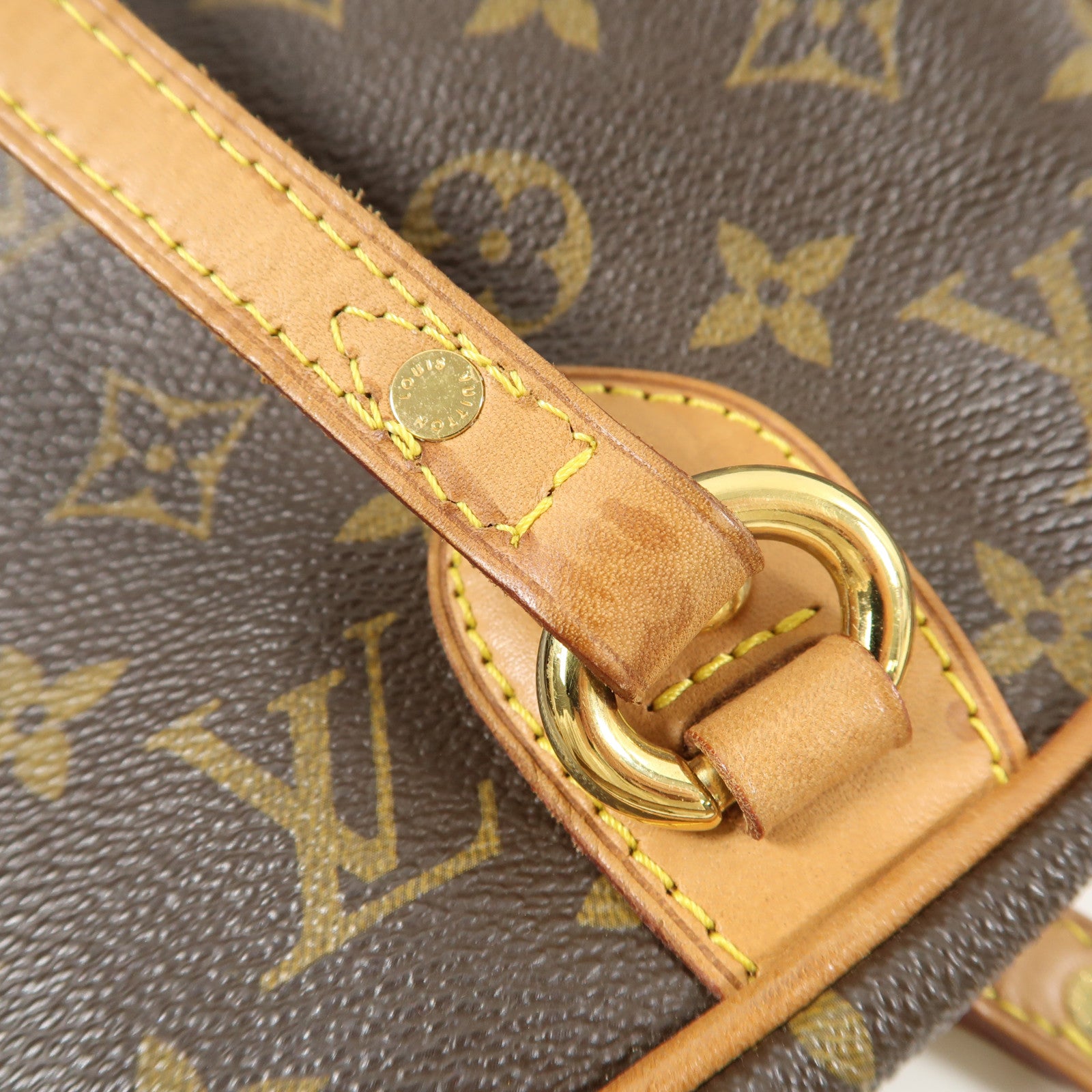 LOUIS VUITTON Monogram Montorgueil PM金扣肩背袋棕色