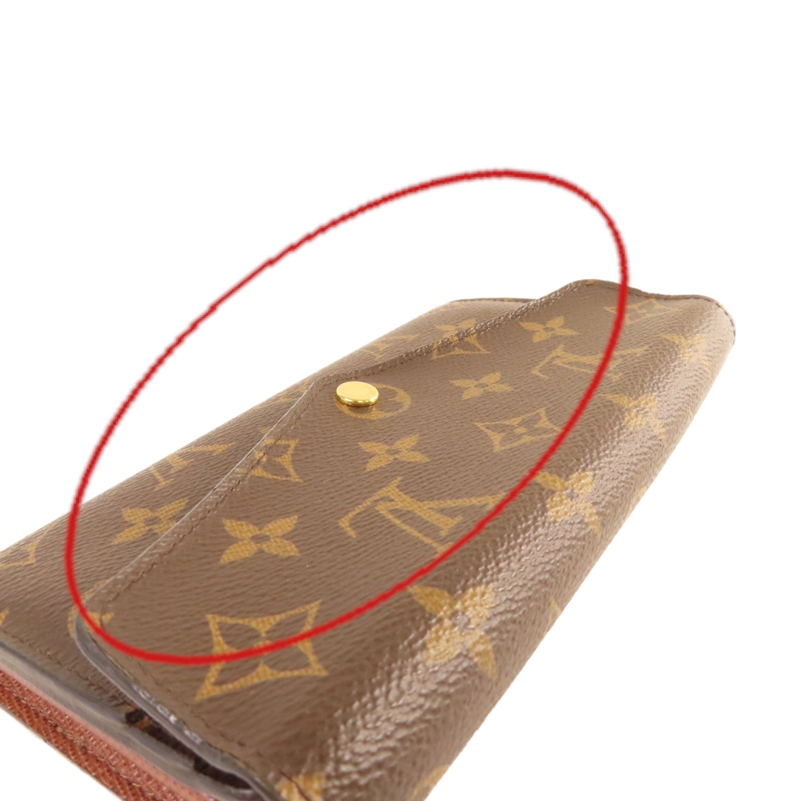 LOUIS VUITTON Monogram Sarah Long Wallet金扣長錢包啡色