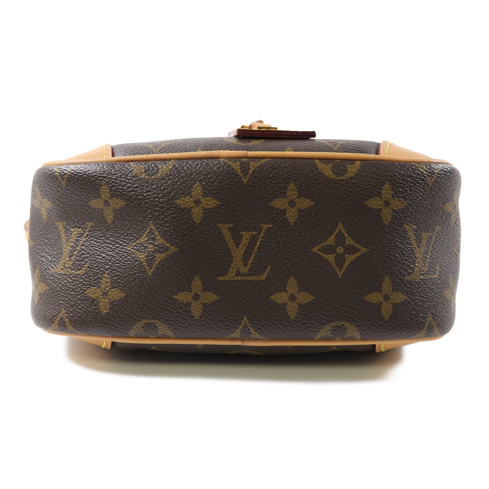 LOUIS VUITTON Monogram Deauville Mini金扣肩背袋啡色