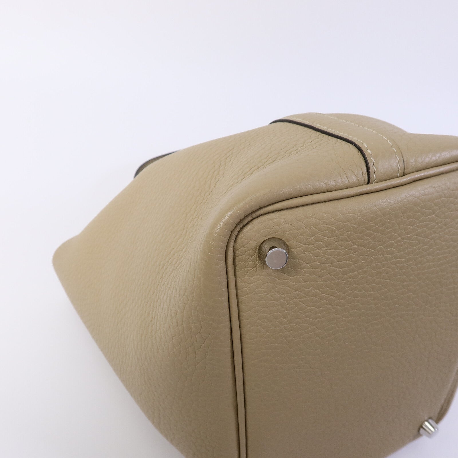 HERMES Clemence皮革Picotin PM手挽袋Trench