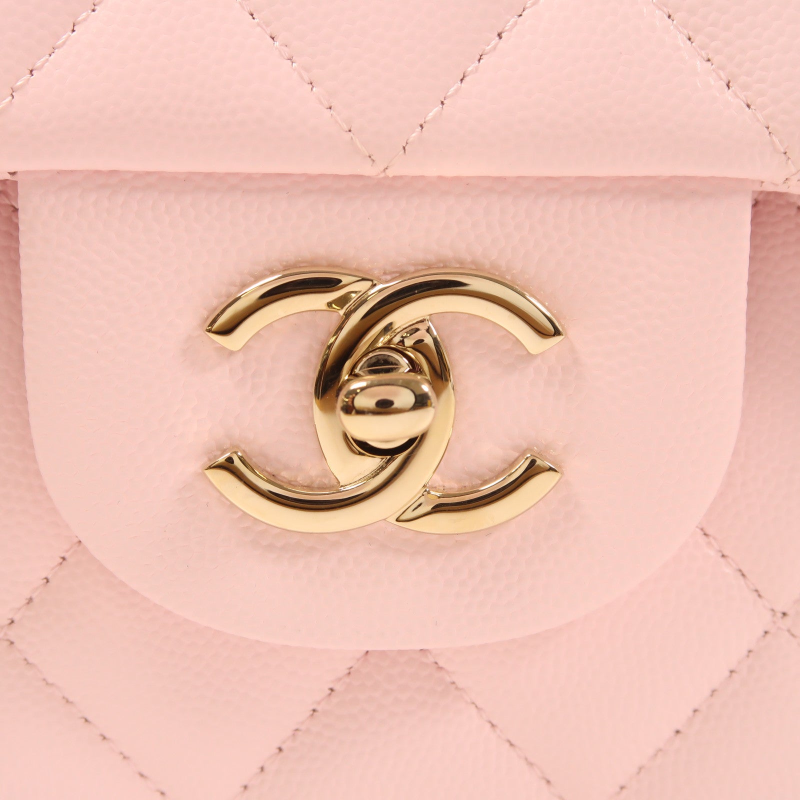 CHANEL 牛皮皮革Large Classic金扣鏈帶肩背袋
