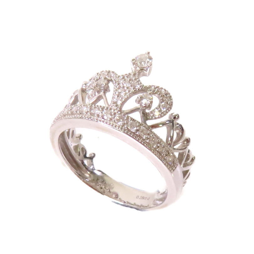 JEWELRY **【激減優惠】18K白金/0.28ct鑽石Diamond Ring戒指US#5.75