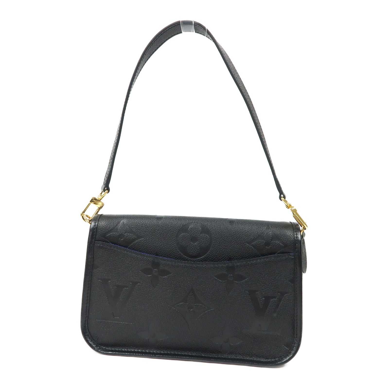 LOUIS VUITTON Monogram Empreinte Diane金扣手挽肩背兩用袋黑色