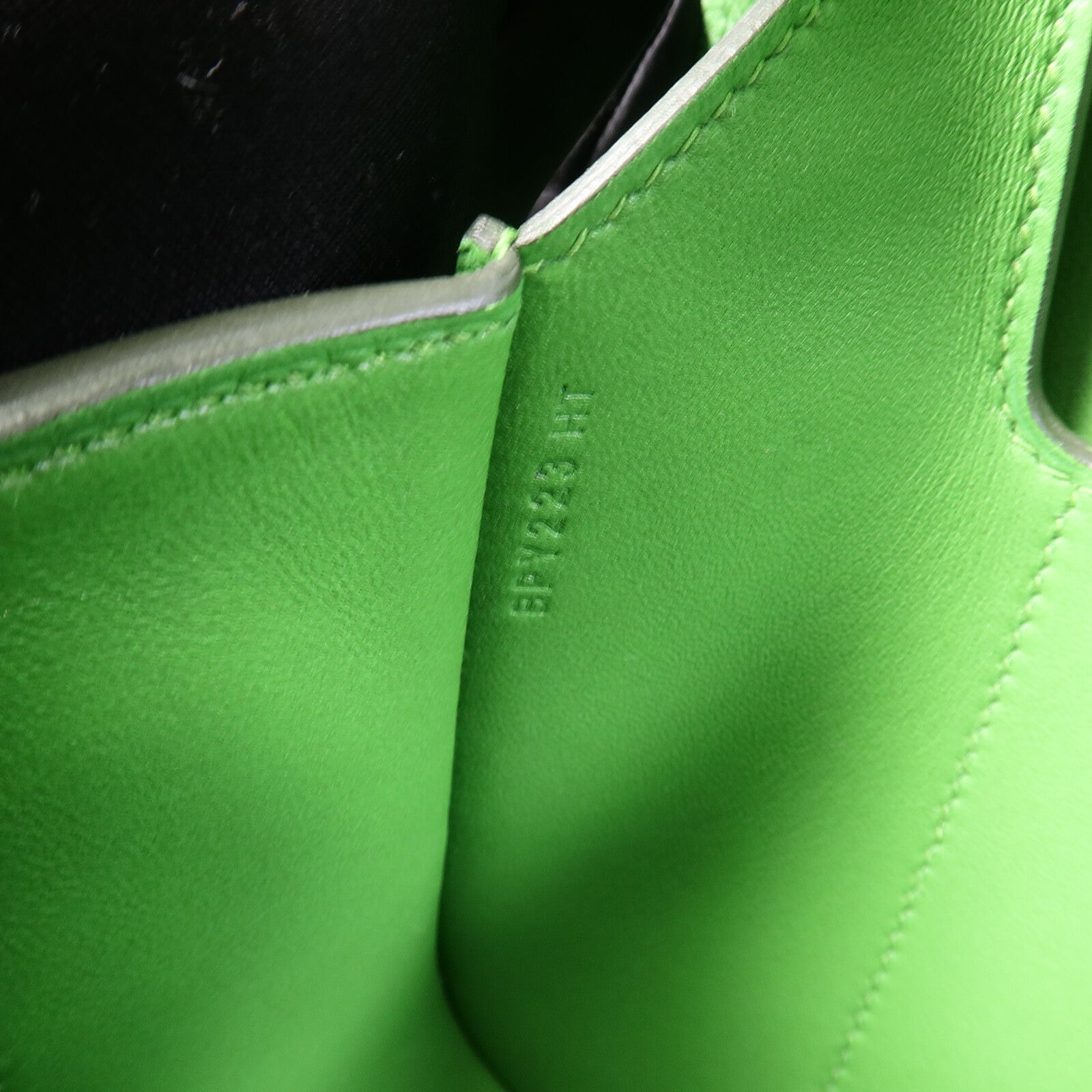HERMES Epsom皮革Della Cavalleria Mini肩背袋Vert Yucca
