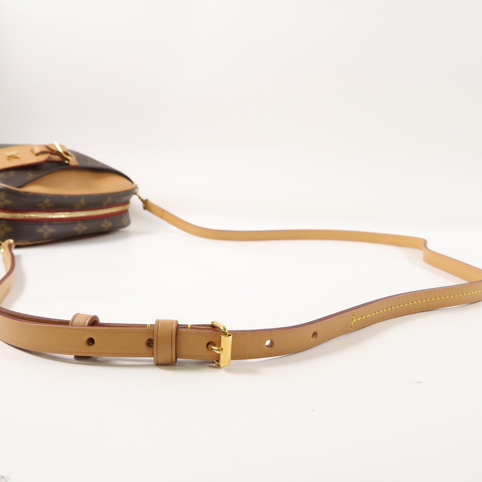 LOUIS VUITTON Monogram Deauville Mini金扣肩背袋啡色
