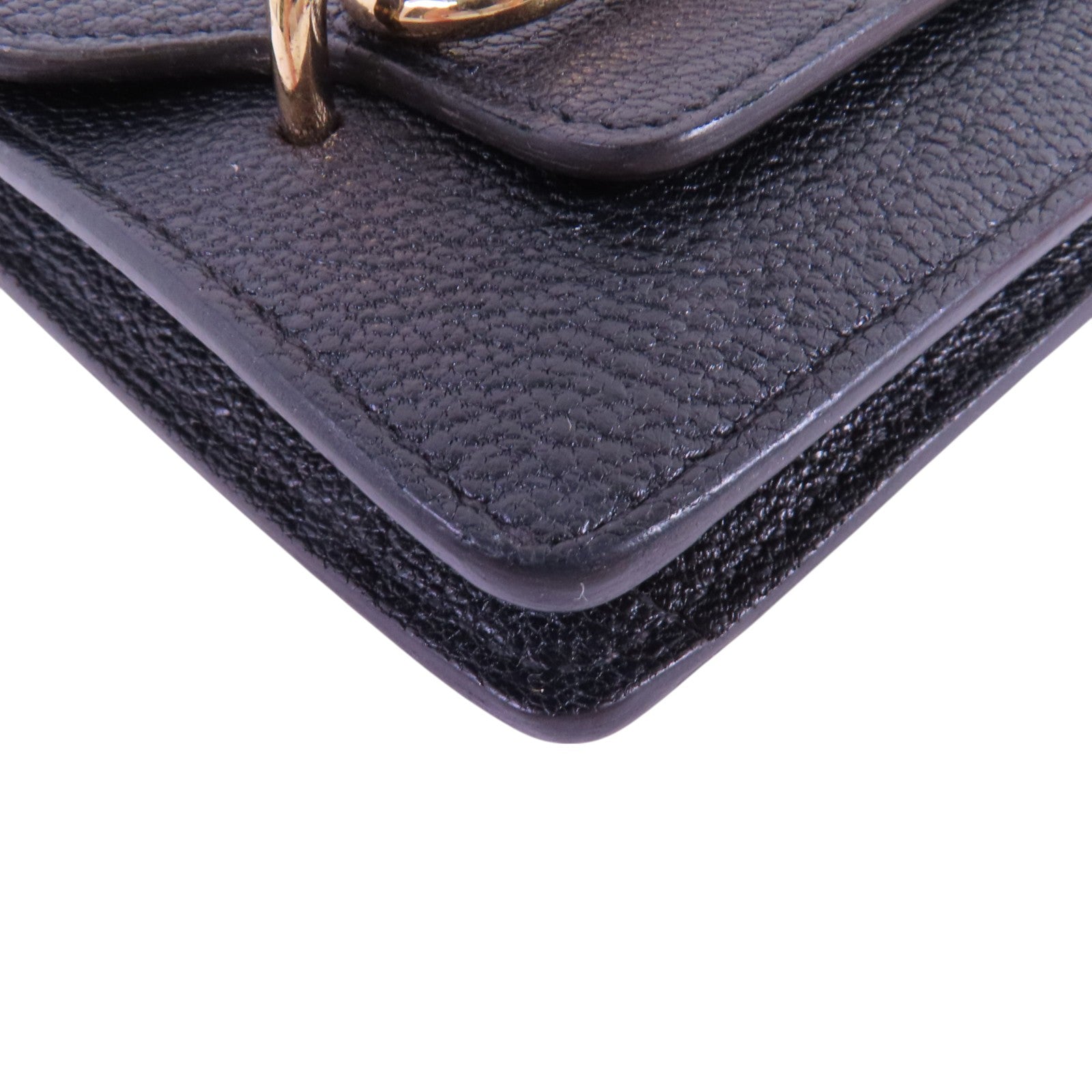 HERMES Chevre皮革Roulis Slim金扣短錢包