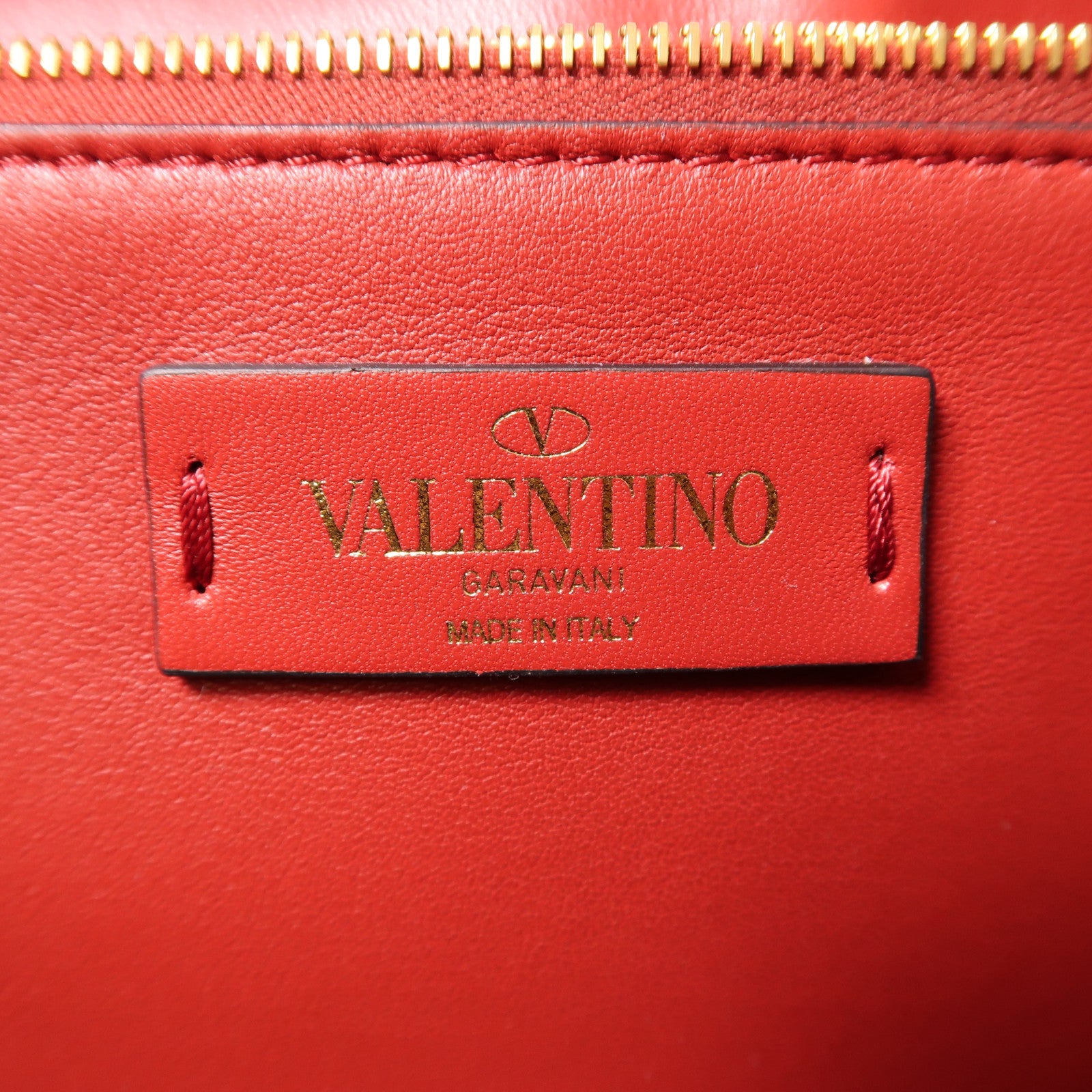 Valentino 牛皮皮革Tote Bag金扣肩背袋