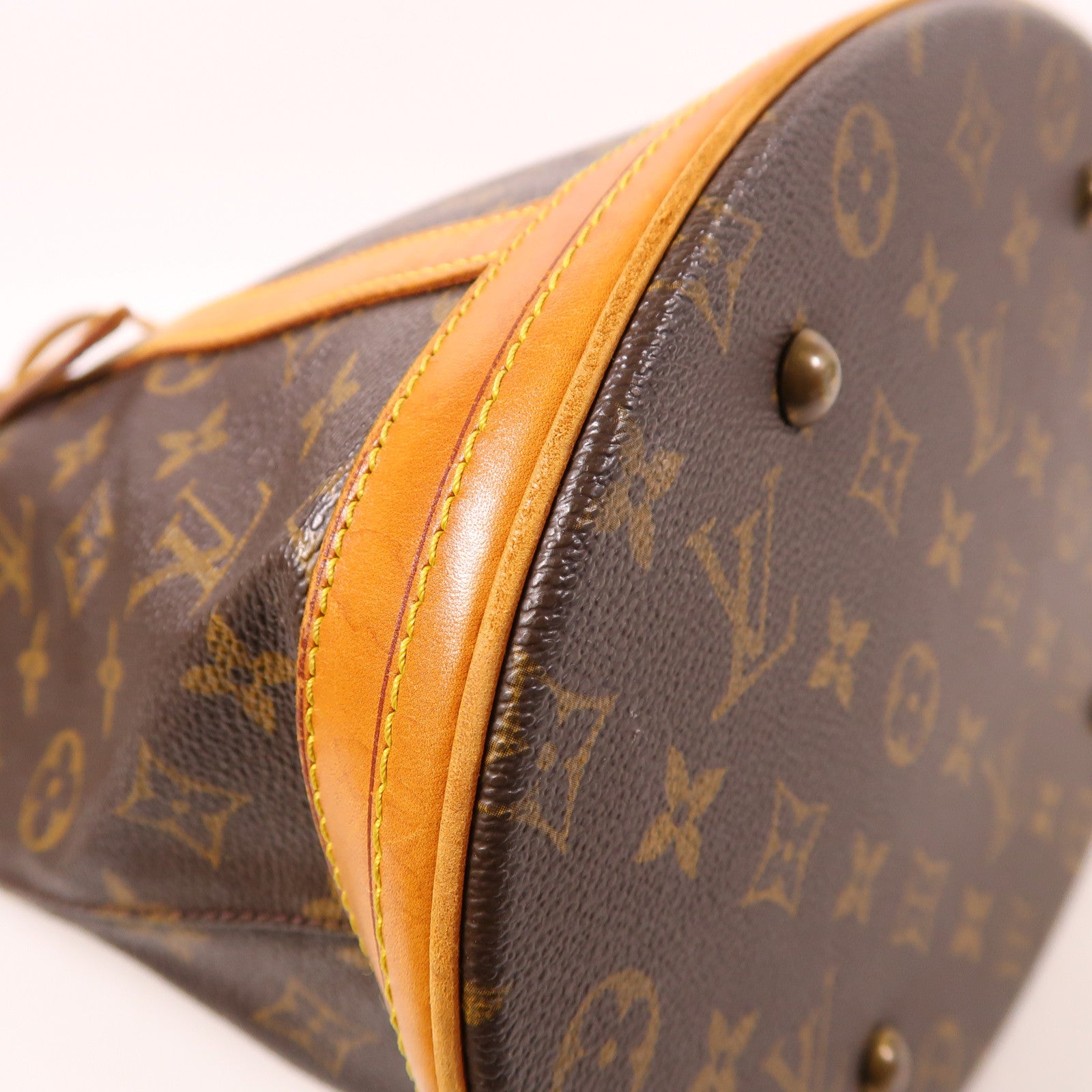 LOUIS VUITTON 【激減優惠】Monogram Bucket GM金扣手挽袋棕色