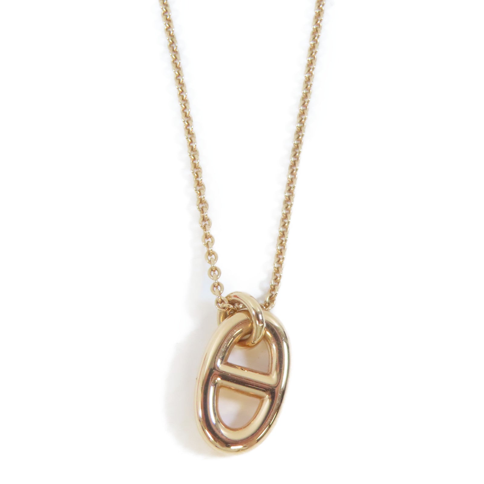 HERMES 18K玫瑰金Farandole Pendant Necklace項鍊#40cm