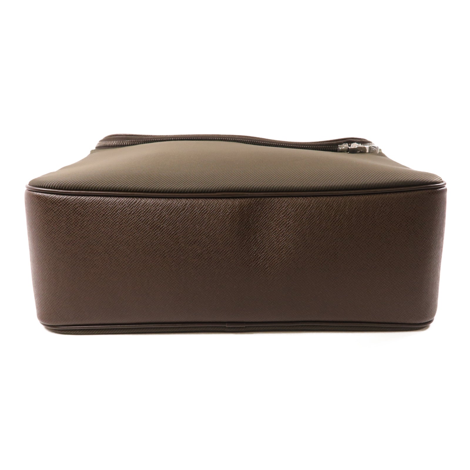LOUIS VUITTON Taiga Taimyr Grizzli銀扣肩背袋棕色/綠色