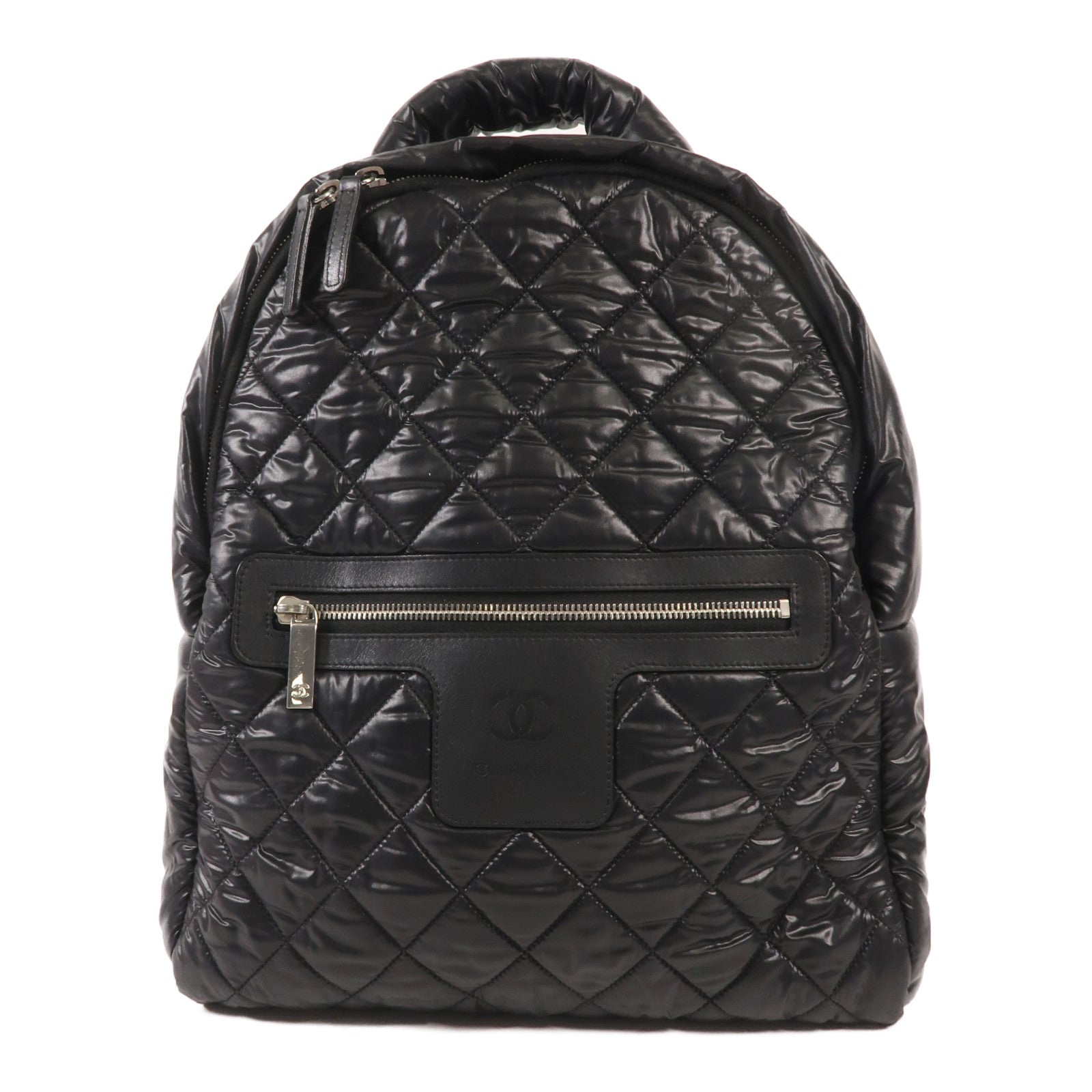CHANEL 尼龍Coco Cocoon Backpack銀扣背包