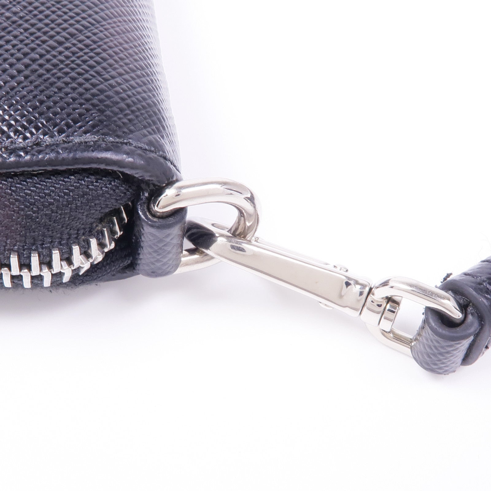 PRADA 牛皮皮革Document Holder銀扣長錢包