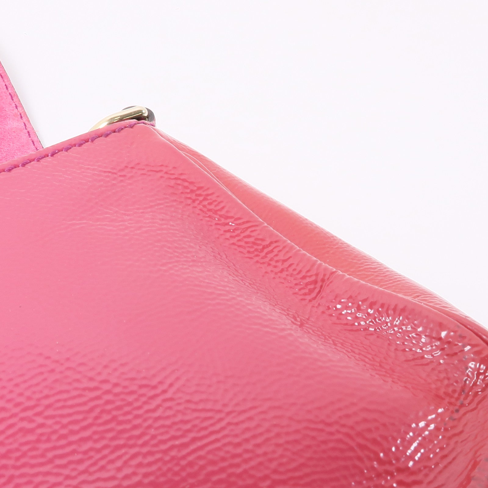 GUCCI 牛皮皮革Chain Shoulder Bag金扣鏈帶肩背袋紅色