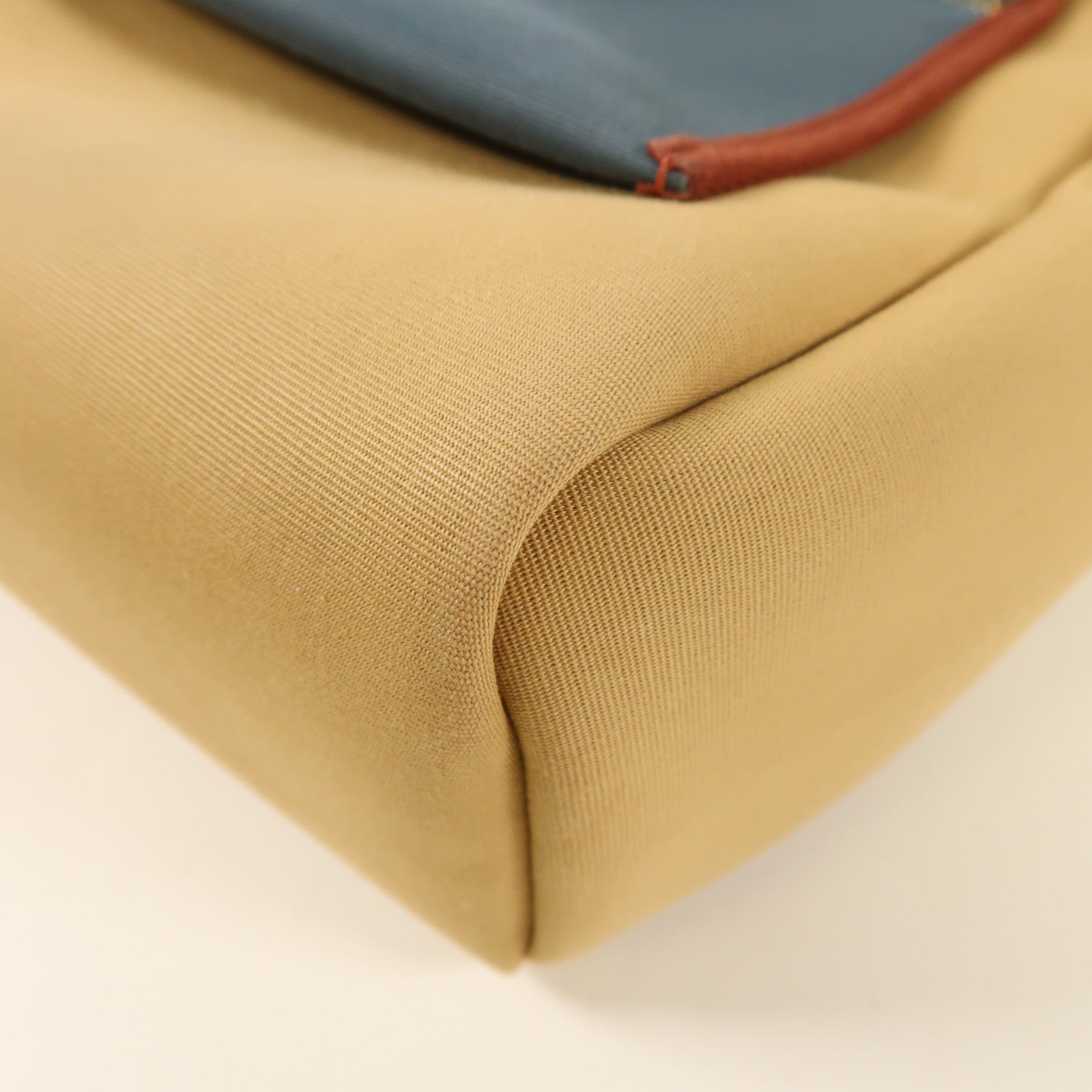HERMES 帆布Herbag PM金扣手挽肩背兩用袋Trench/Bleu Tempete/Rouge Sellier