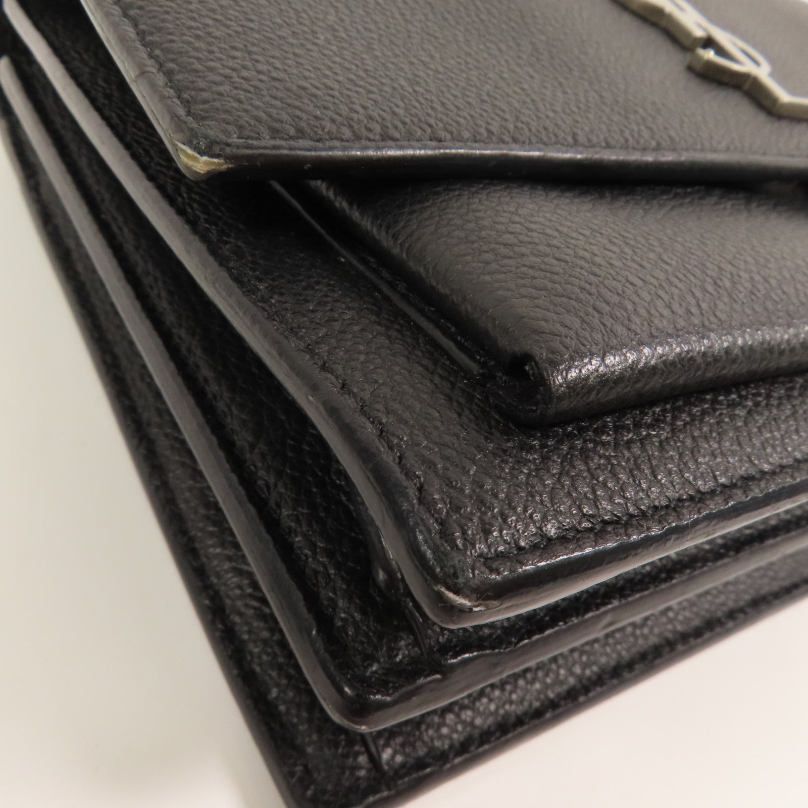 SAINT LAURENT 牛皮皮革Sunset Medium銀扣鏈帶肩背袋