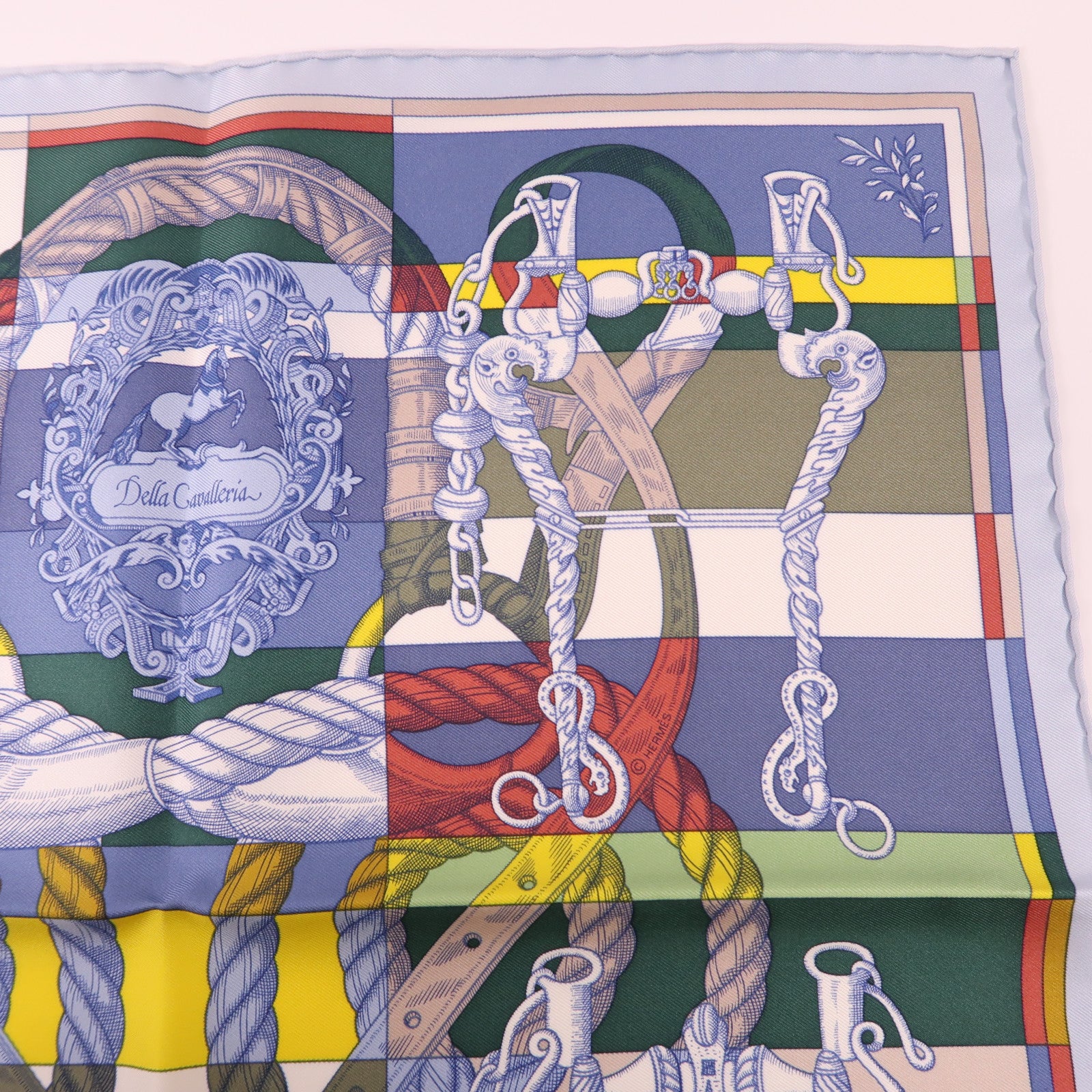 HERMES Scarf 40x40 Silk Multicolor