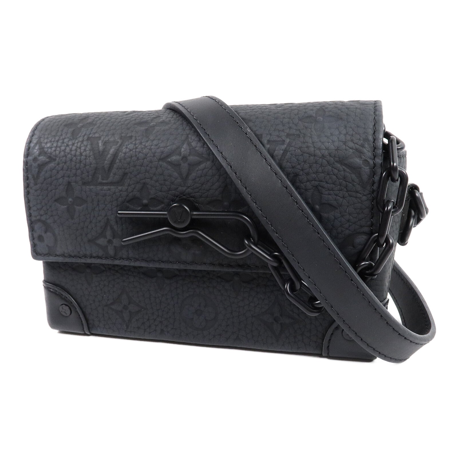 LOUIS VUITTON Monogram Taurillon Steamer Wearable Wallet扣肩背袋