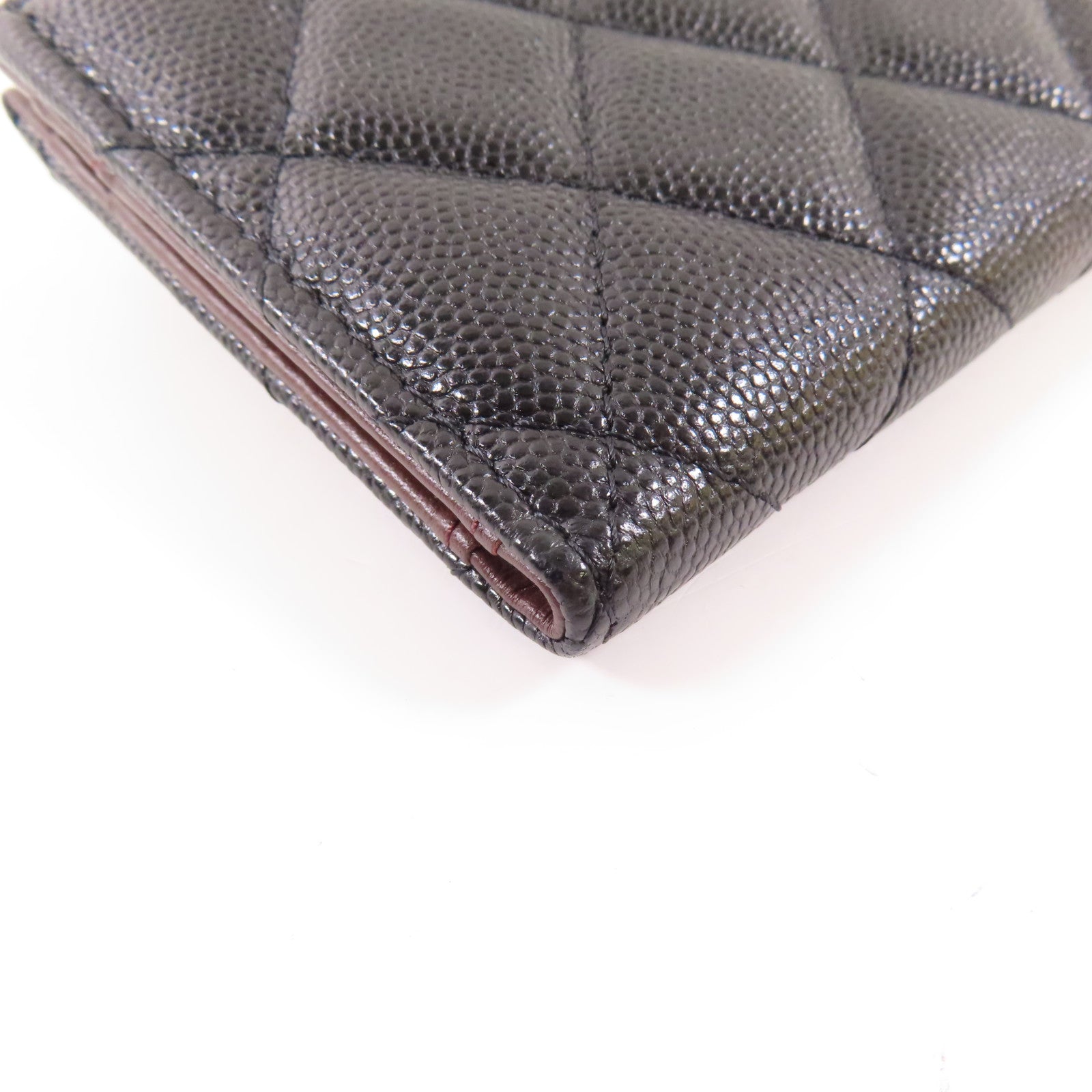 CHANEL 牛皮皮革Wallet金扣錢包