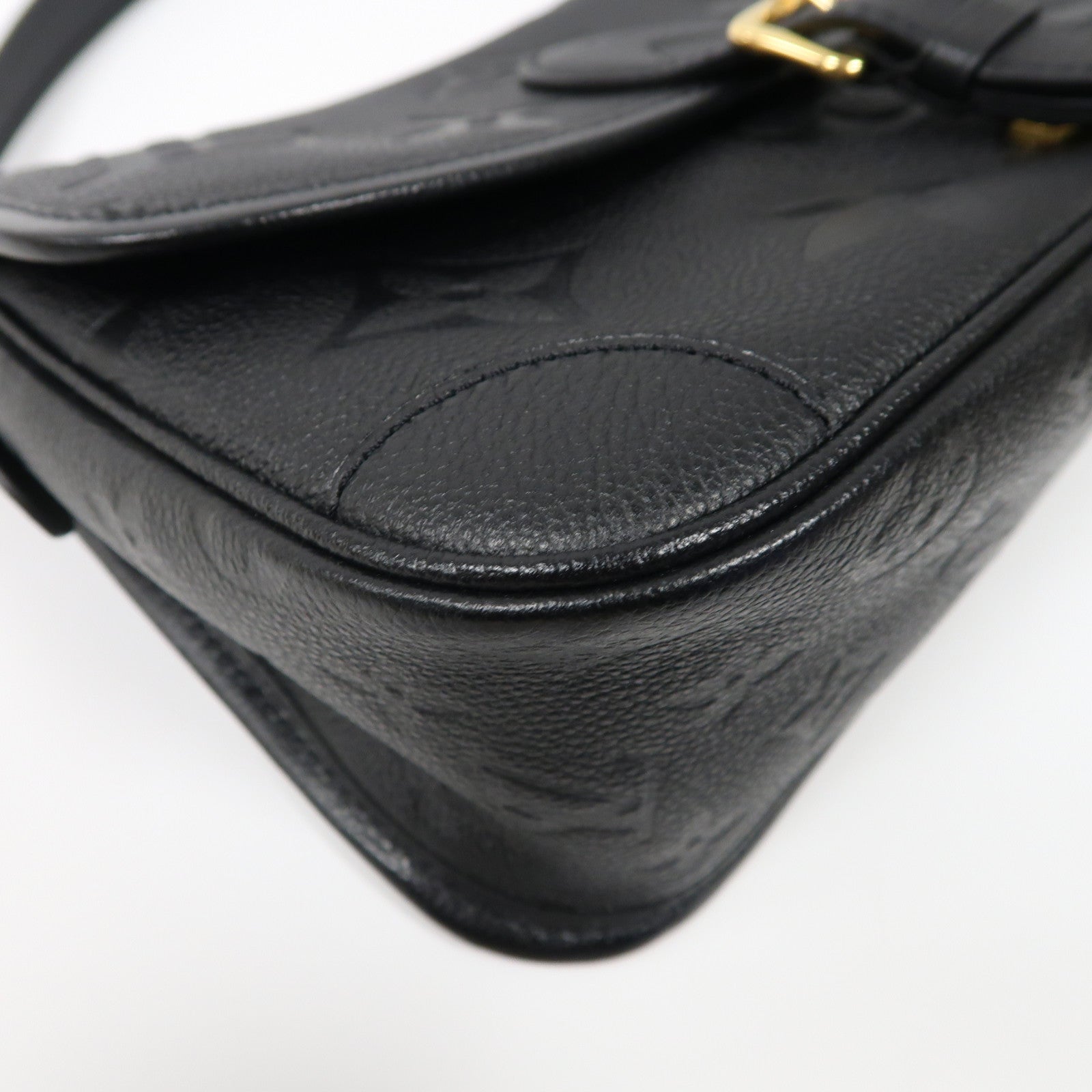 LOUIS VUITTON Monogram Empreinte Diane金扣手挽肩背兩用袋黑色
