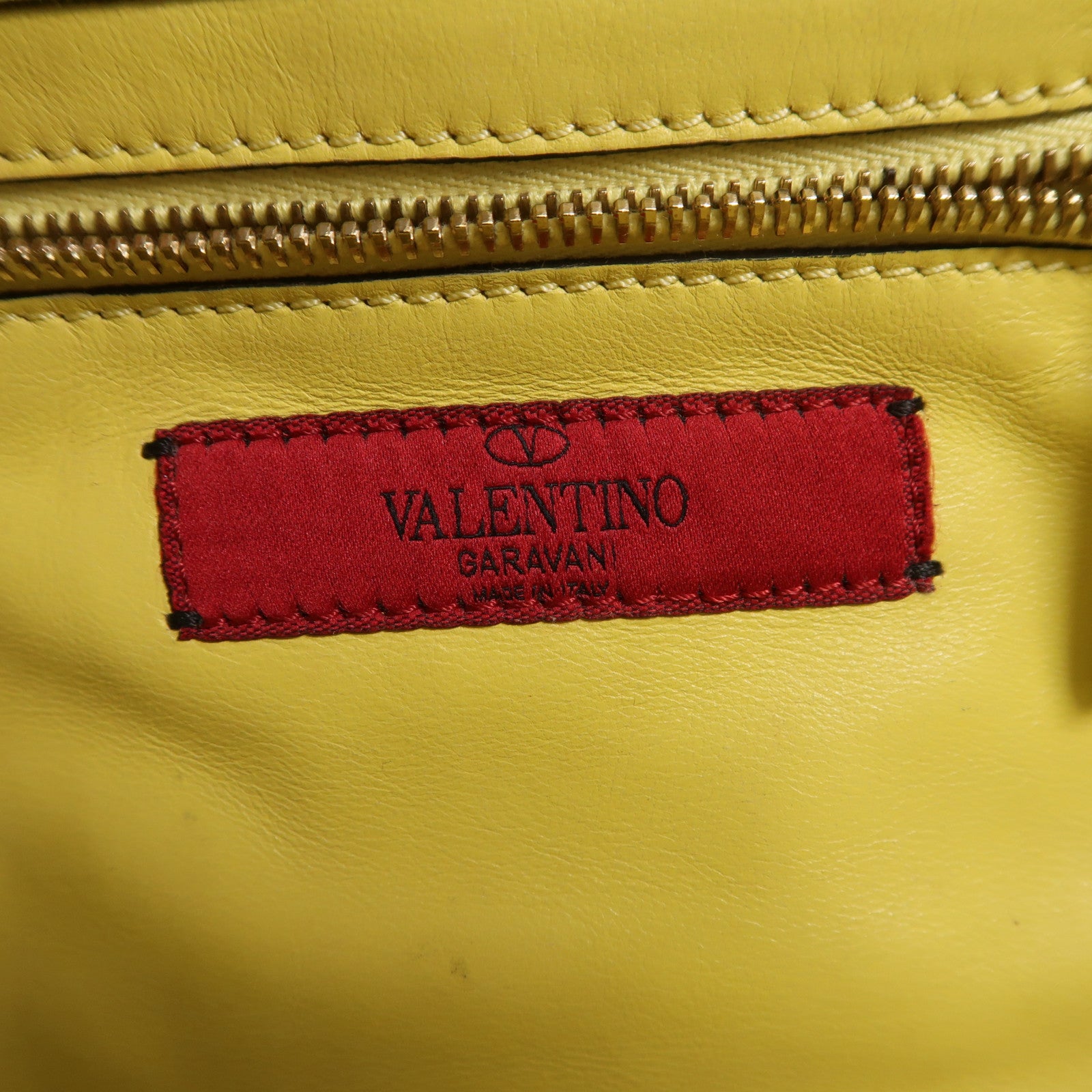 Valentino 羊皮皮革2 Way Shoulder金扣手挽肩背兩用袋