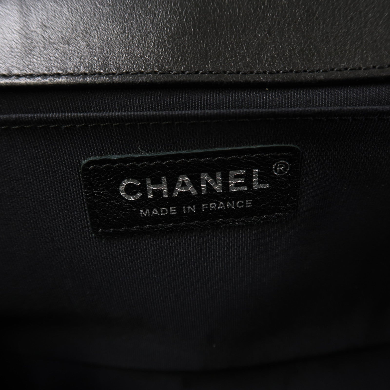 CHANEL 【激減優惠】菱格羊皮皮革Boy 25銀扣鏈帶肩背袋黑色