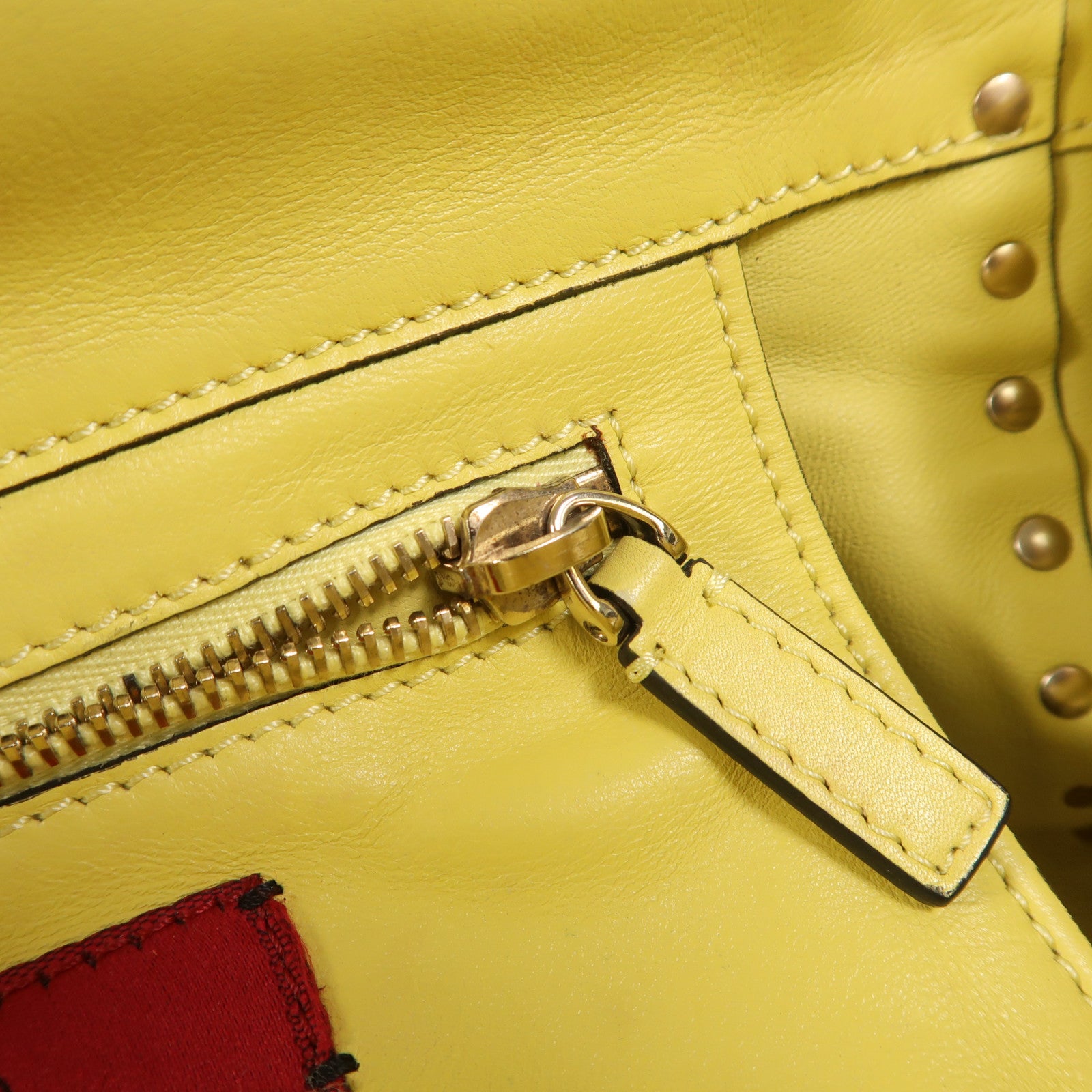 Valentino 羊皮皮革2 Way Shoulder金扣手挽肩背兩用袋