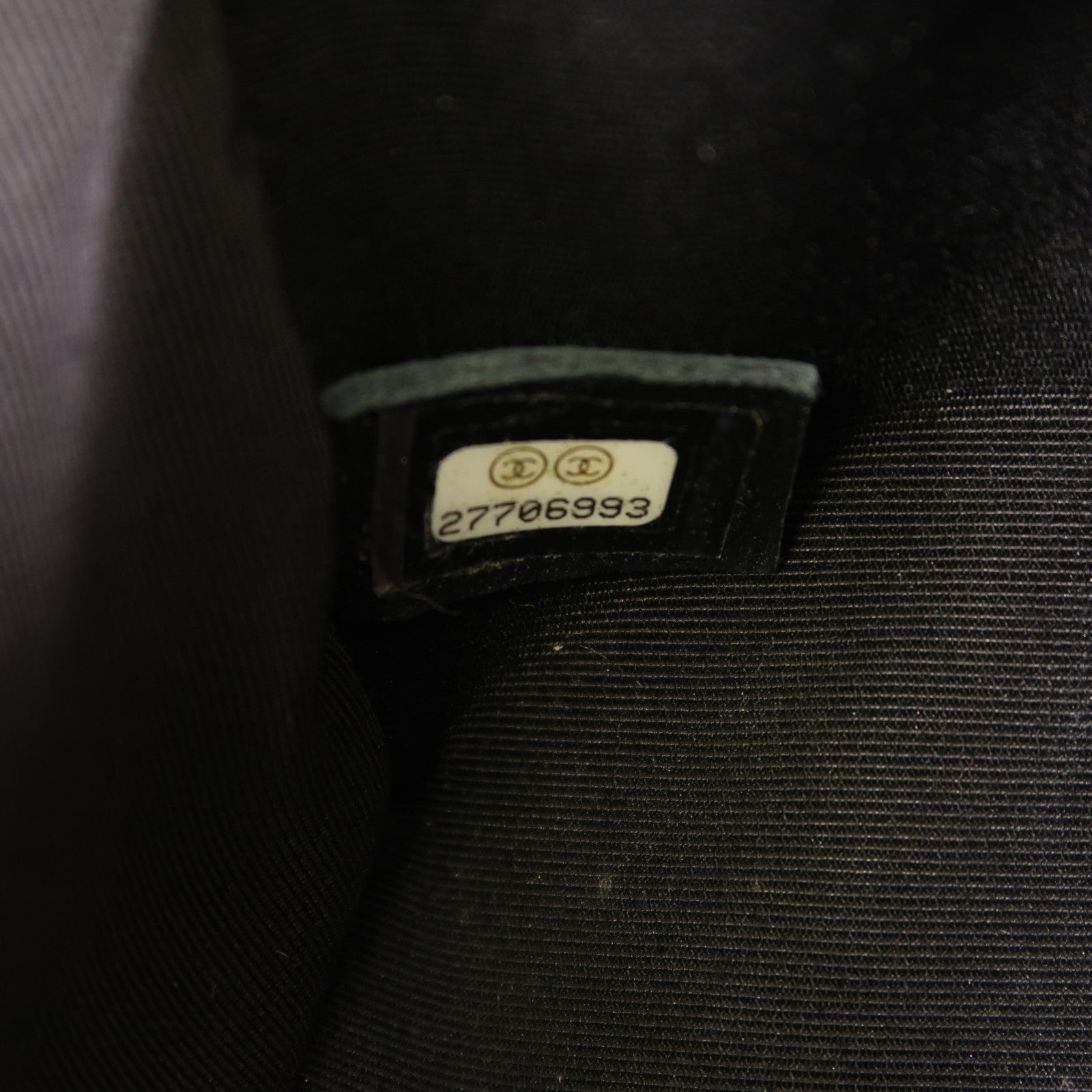 CHANEL CC GHW Boy 25 Shoulder Bag Calfskin Leather Black