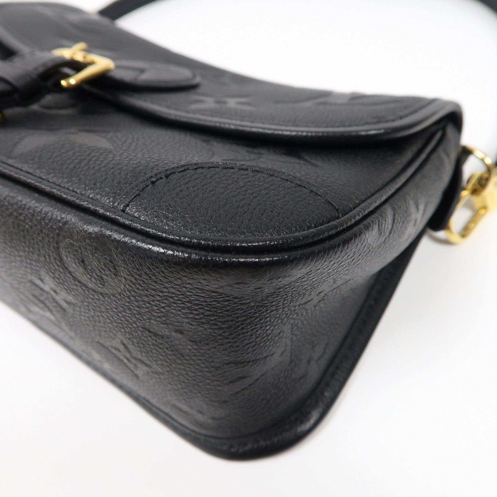 LOUIS VUITTON Monogram Empreinte Diane金扣手挽肩背兩用袋黑色