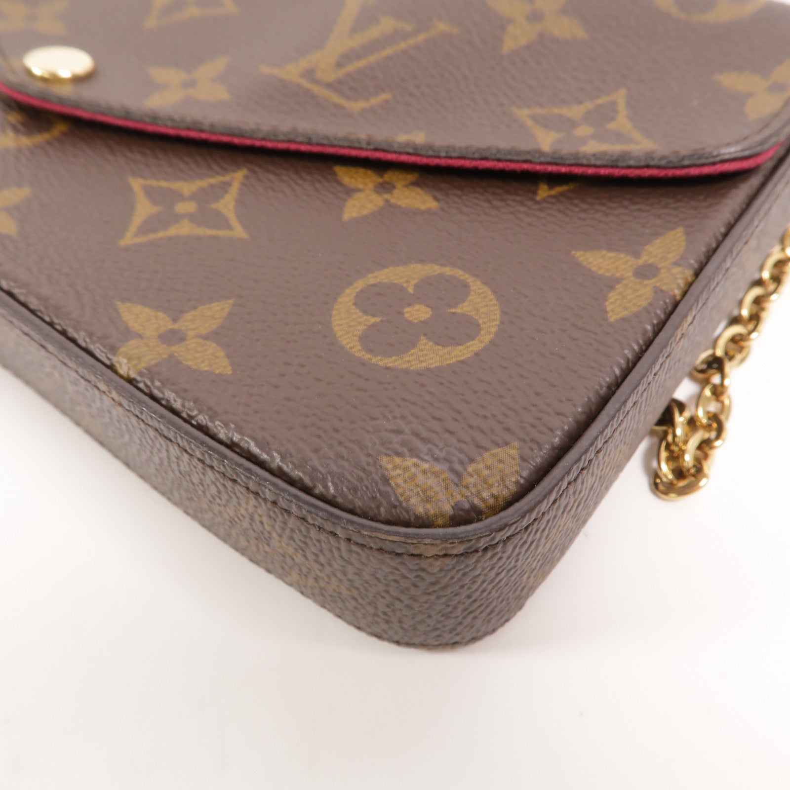 LOUIS VUITTON Monogram Pochette Felicie鏈帶肩背袋