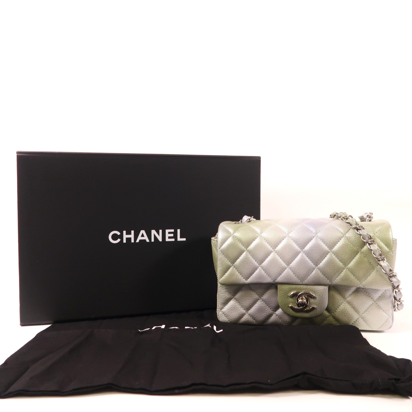CHANEL 【激減優惠】牛皮皮革Classic 20銀扣肩背袋