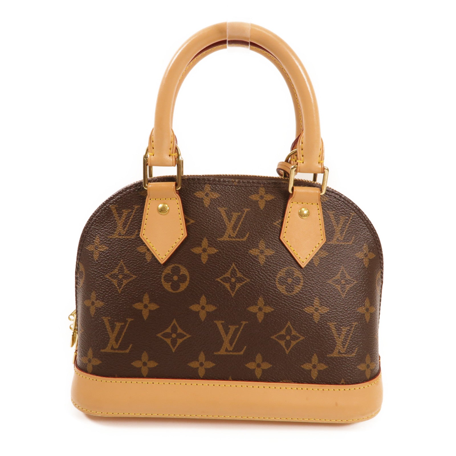 LOUIS VUITTON Monogram Alma BB金扣手挽肩背兩用袋棕色