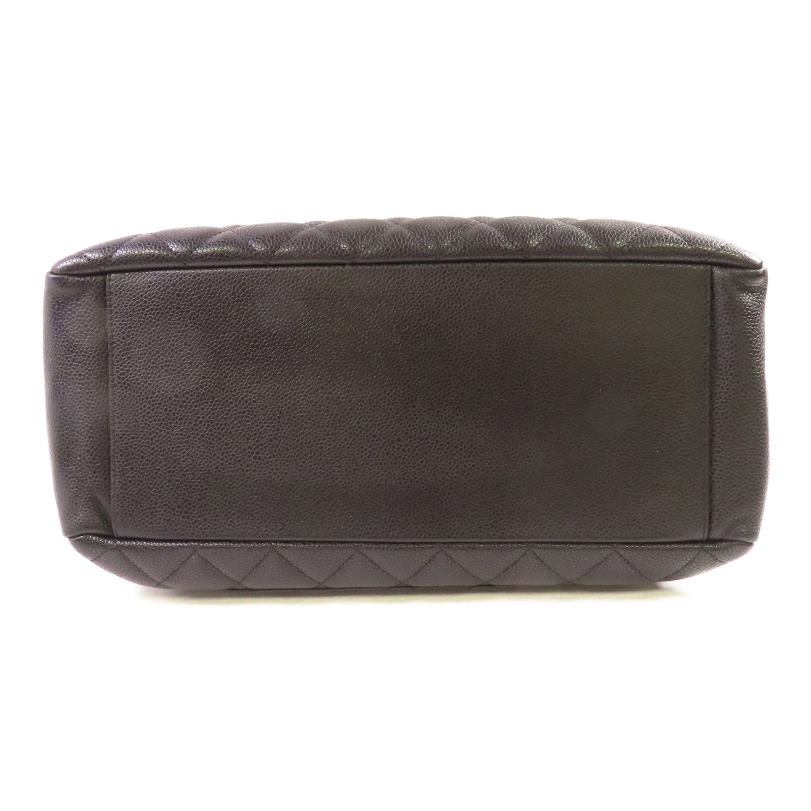 CHANEL 菱格Caviar皮革Grand Shopping Tote金扣鏈帶肩背袋黑色