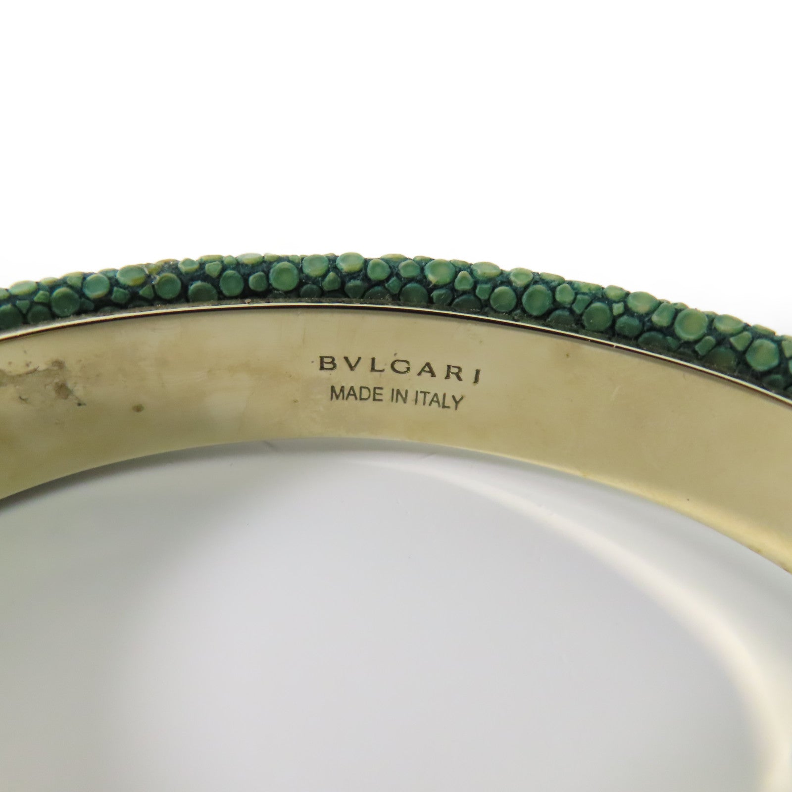 BVLGARI 皮革/琺瑯Serpenti Forever金扣手鐲