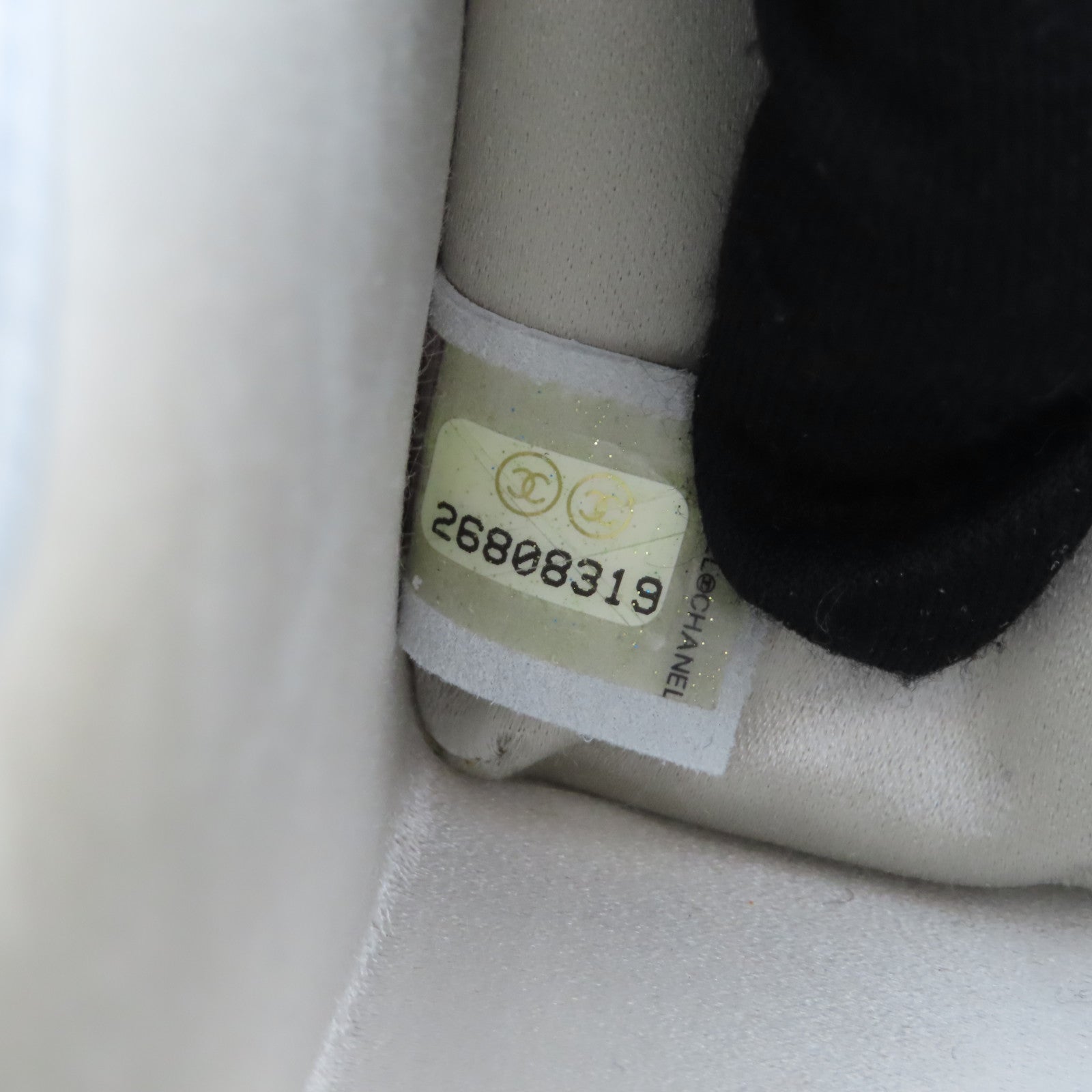 CHANEL 菱格牛皮皮革Hand Bag金扣手挽袋銀色