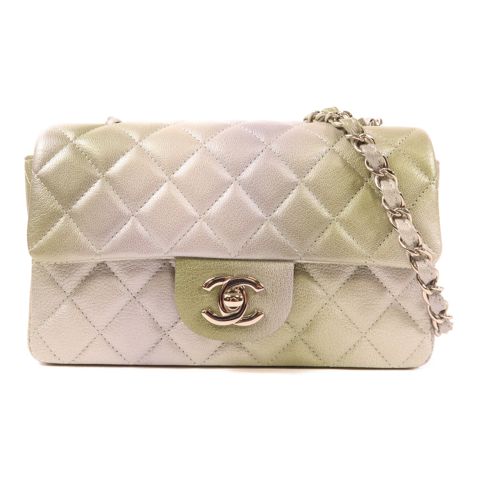 CHANEL 【激減優惠】牛皮皮革Classic 20銀扣肩背袋