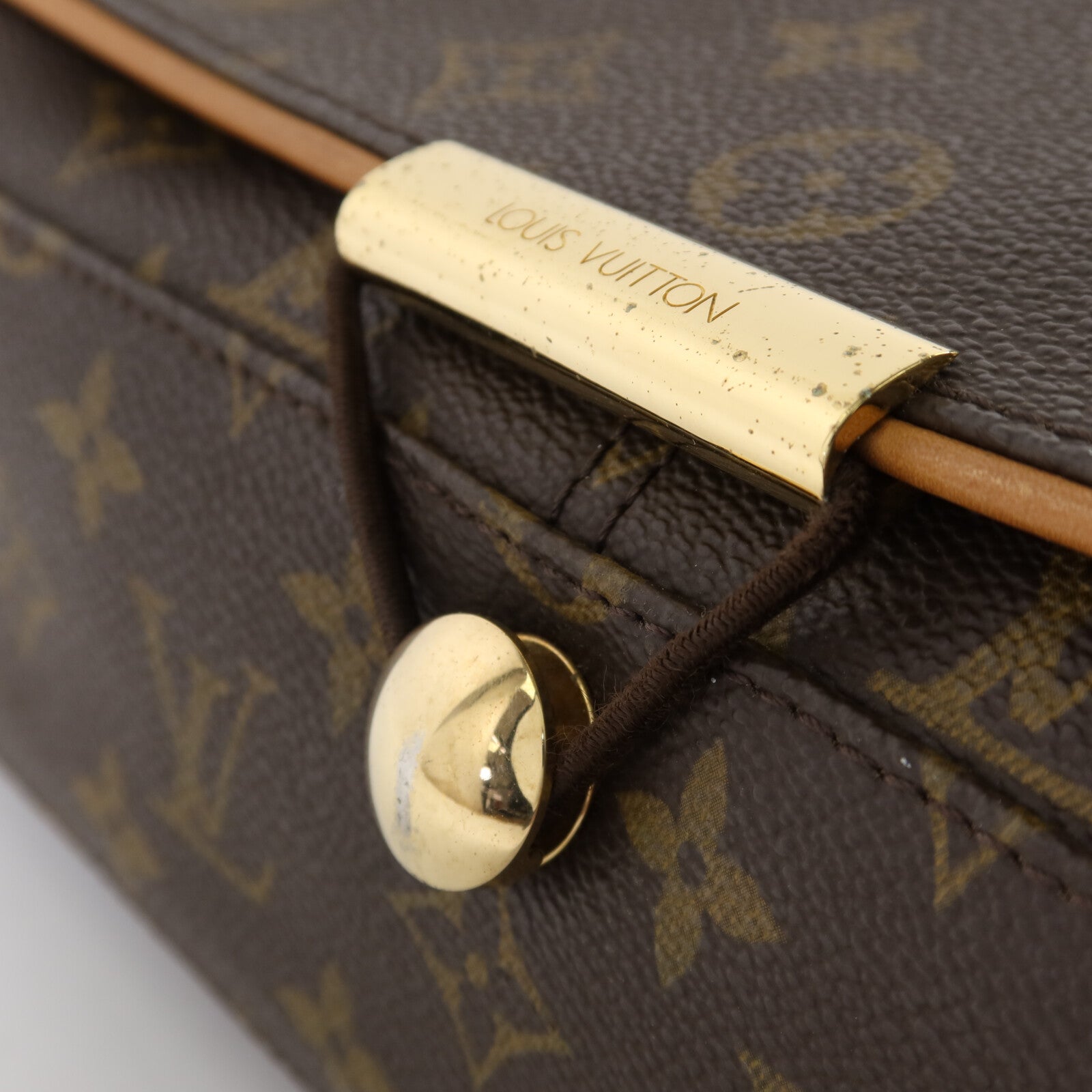 LOUIS VUITTON Monogram Abbesses金扣肩背袋棕色