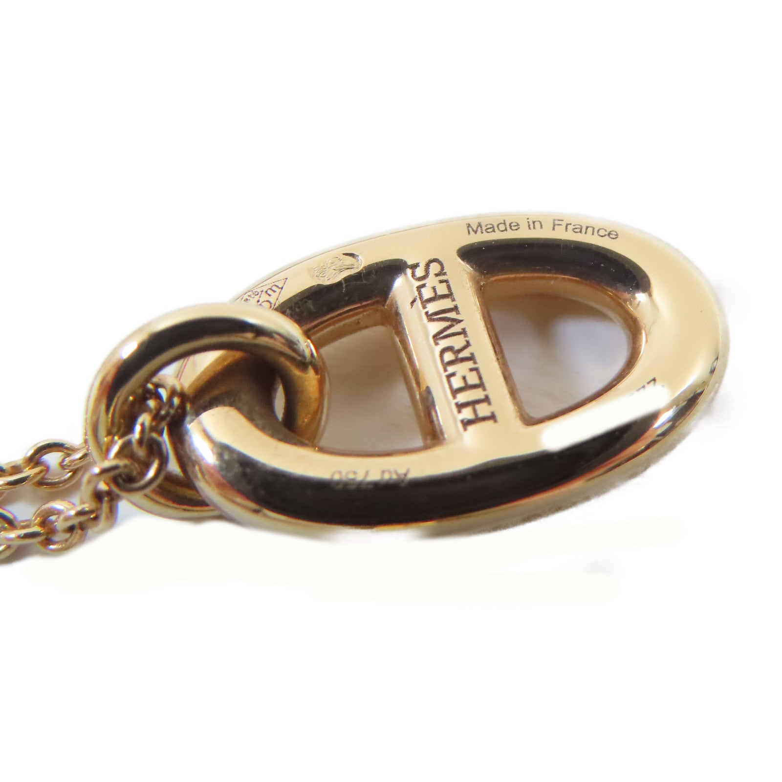 HERMES 18K玫瑰金Farandole Pendant Necklace項鍊#40cm