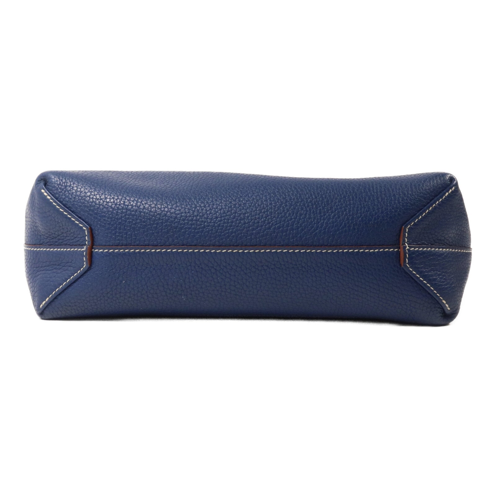 HERMES Clemence皮革Double Sens 28手挽袋Deep Bleu/Gold