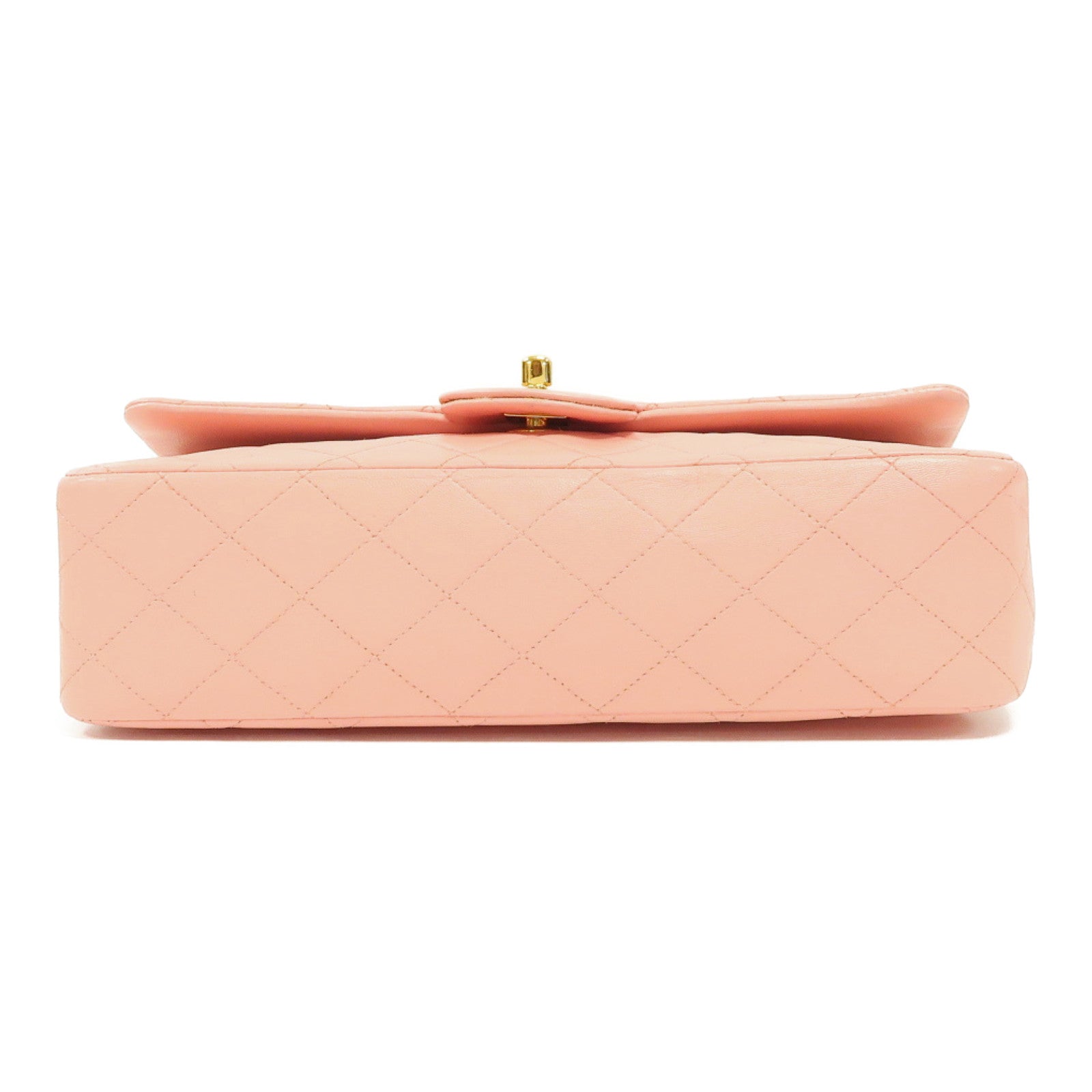 CHANEL 菱格羊皮皮革Classic Chain Shoulder Bag金扣鏈帶肩背袋粉紅色